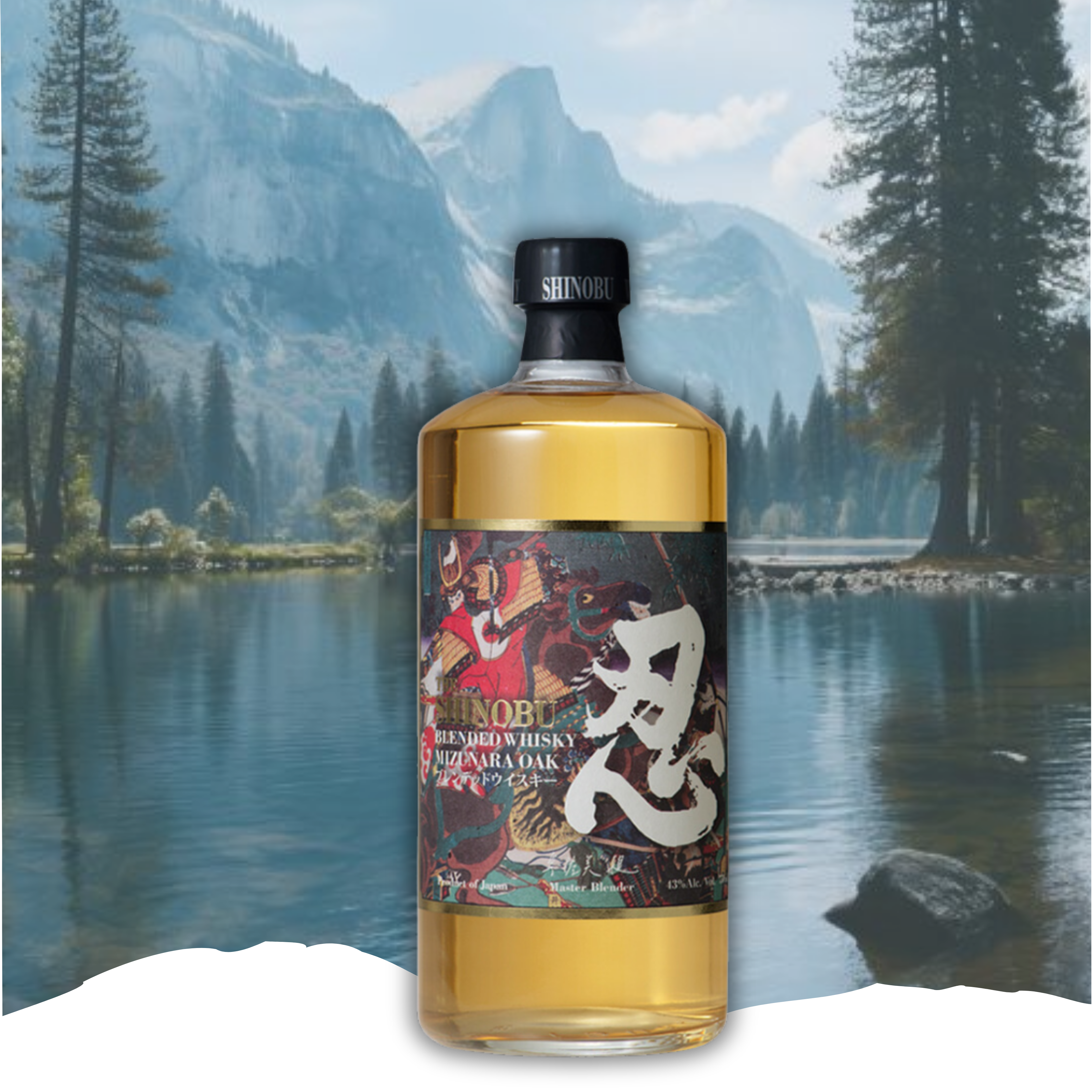 The Shinobu Blended Whisky Mizunara Oak 86 750ML.