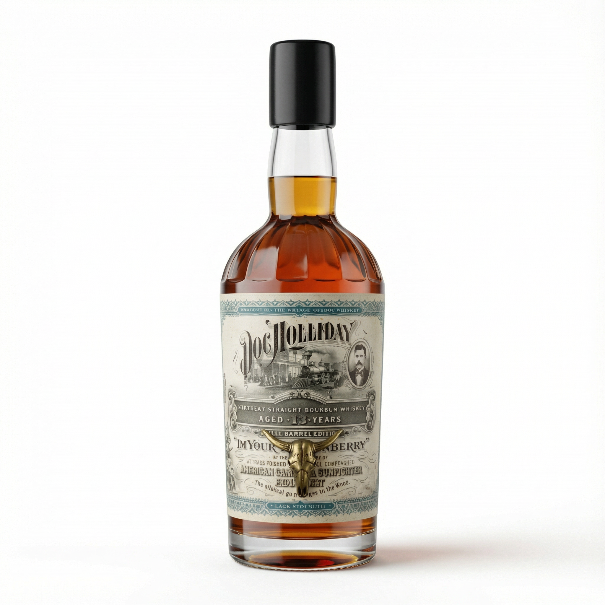 Doc Holliday 13 Year Kentucky Bourbon Hunter Bag W/Bullet Flask 750ml