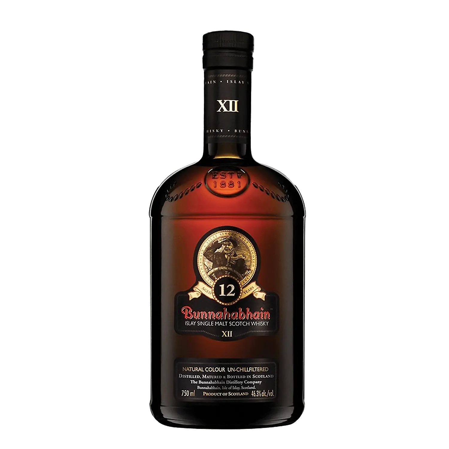 Bunnahabhain Single Malt Scotch 12 Yr 92.6 750ml.
