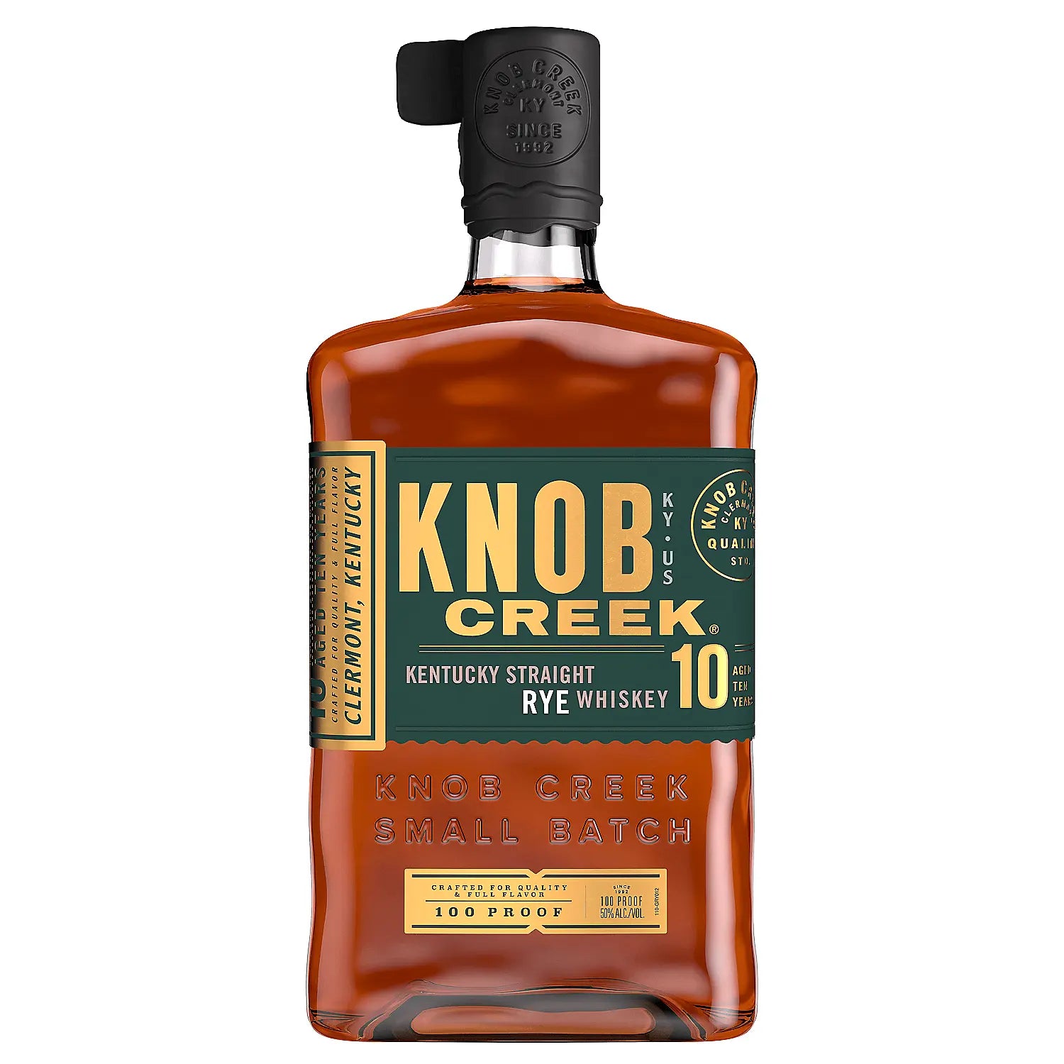 Knob Creek Straight Rye Whiskey Small Batch 10 Yr 100 750ml.