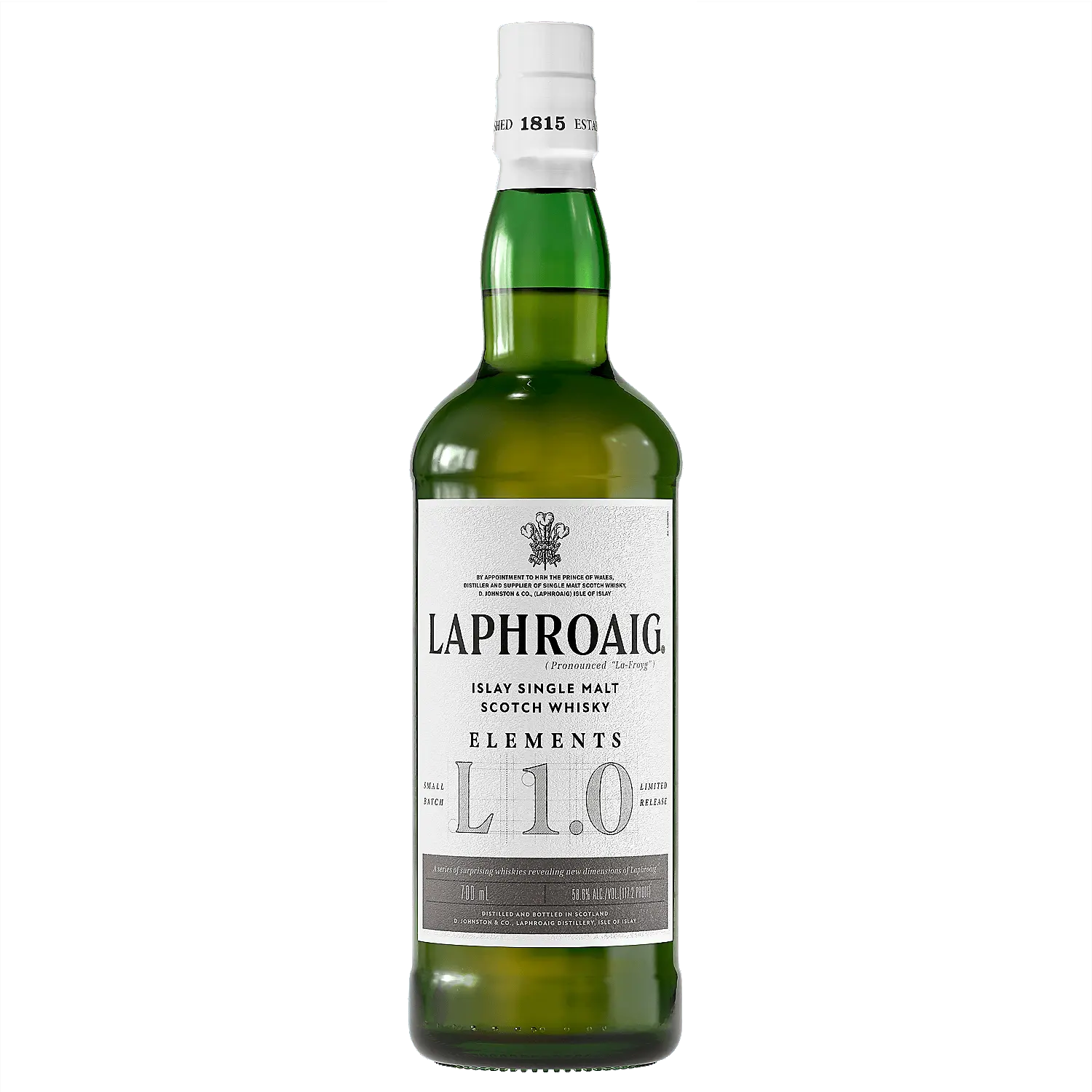 Laphroaig Single Malt Scotch Small Batch Elements L1.0 Limited Release 117.2 700ml.
