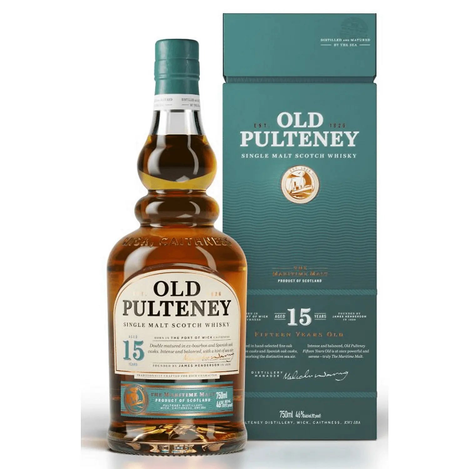 Old Pulteney Single Malt Scotch 15 Yr 92 750ml.