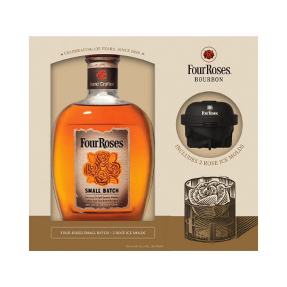 Four Roses Small Batch Bourbon with Ice Molds Gift 750ml