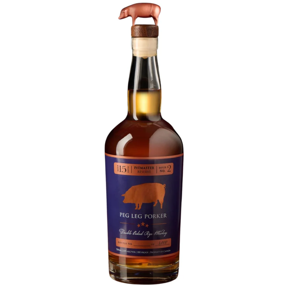 Peg Leg Porker Whiskey Rye Double Oak Pitmaster Reserve Release II Tennessee 15 Year 750ml