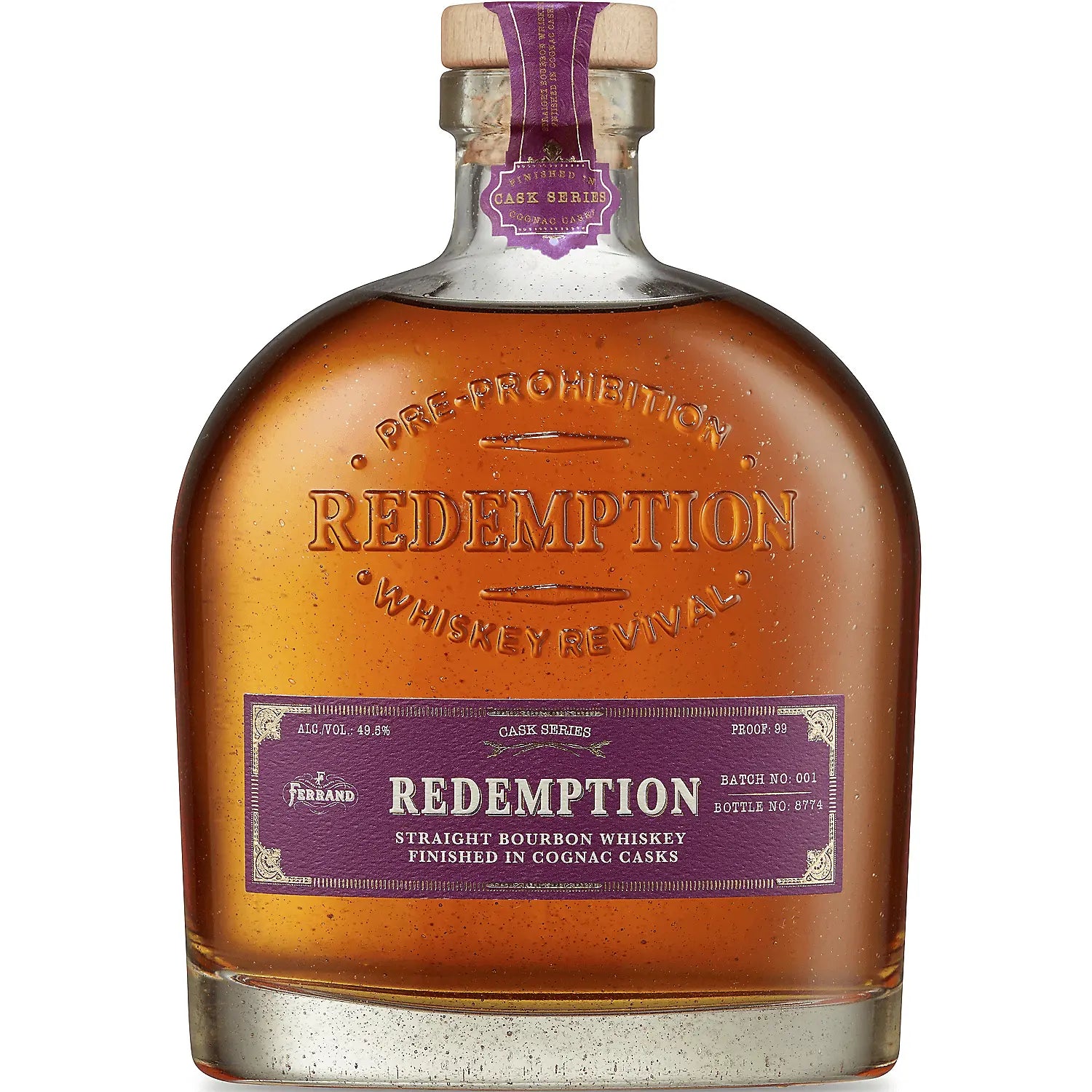 Redemption Straight Bourbon Finished In Cognac Casks Cask Series Batch No. 1 99 750ml.