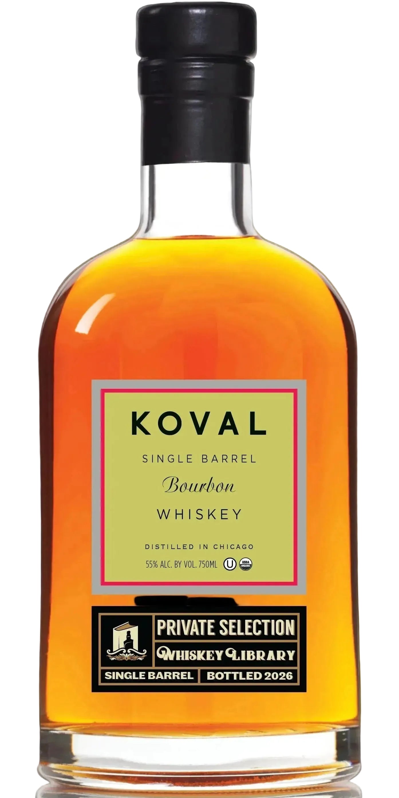 KOVAL Single Barrel Bourbon Whiskey Library Private Selection 750ml