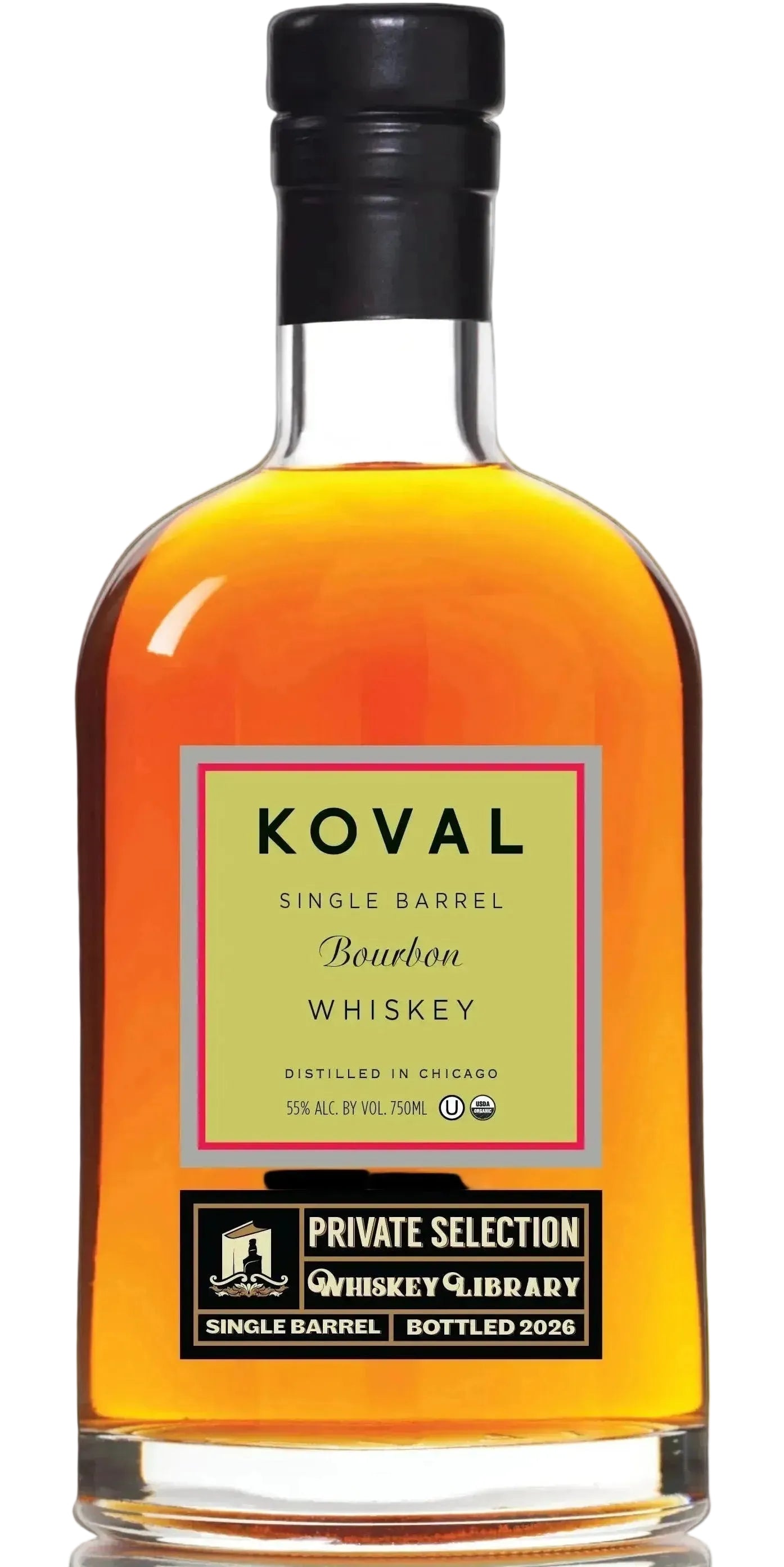 KOVAL Single Barrel Bourbon Whiskey Library Private Selection 750ml