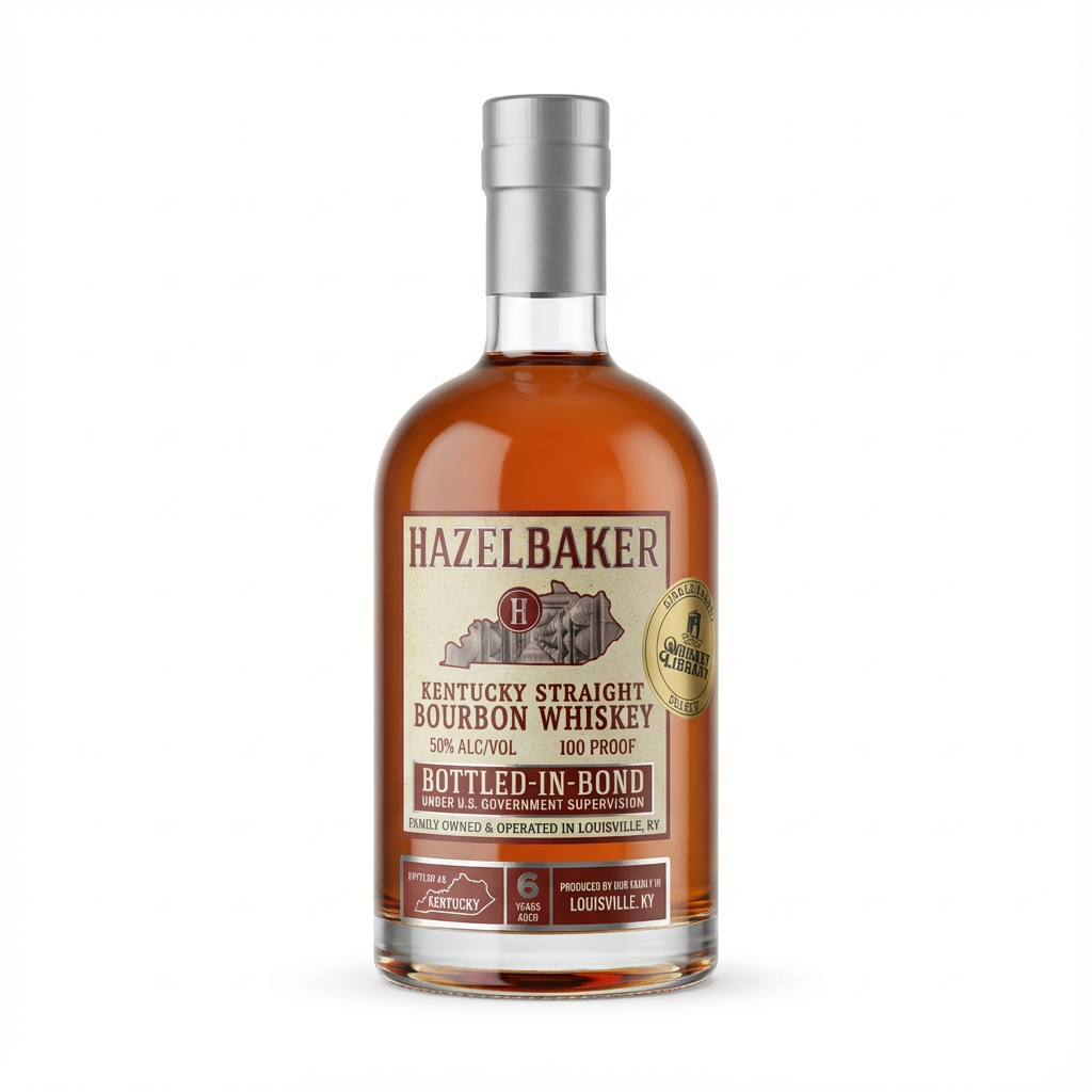 Hazelbaker 6-Year Bottle-In-Bond Kentucky Straight Bourbon Whiskey - Whiskey Library Barrel Pick #G32 750ml