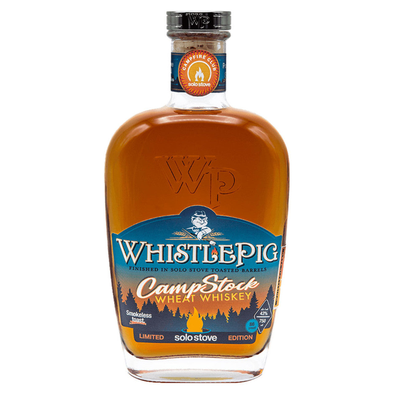 Whistlepig Wheat Whiskey Campstock Solo Stove Toasted Limited Edition 86 Proof 750ml