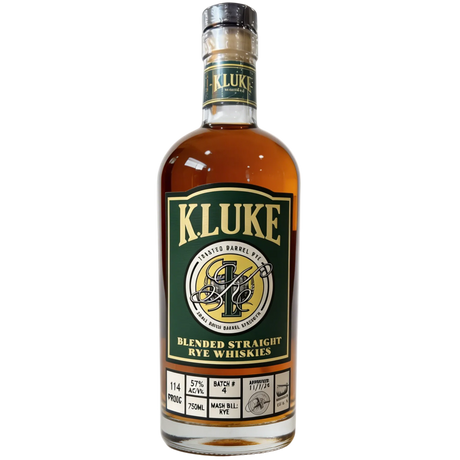 K.LUKE Small Batch Barrel Strength Toasted Rye Batch #4 750ml