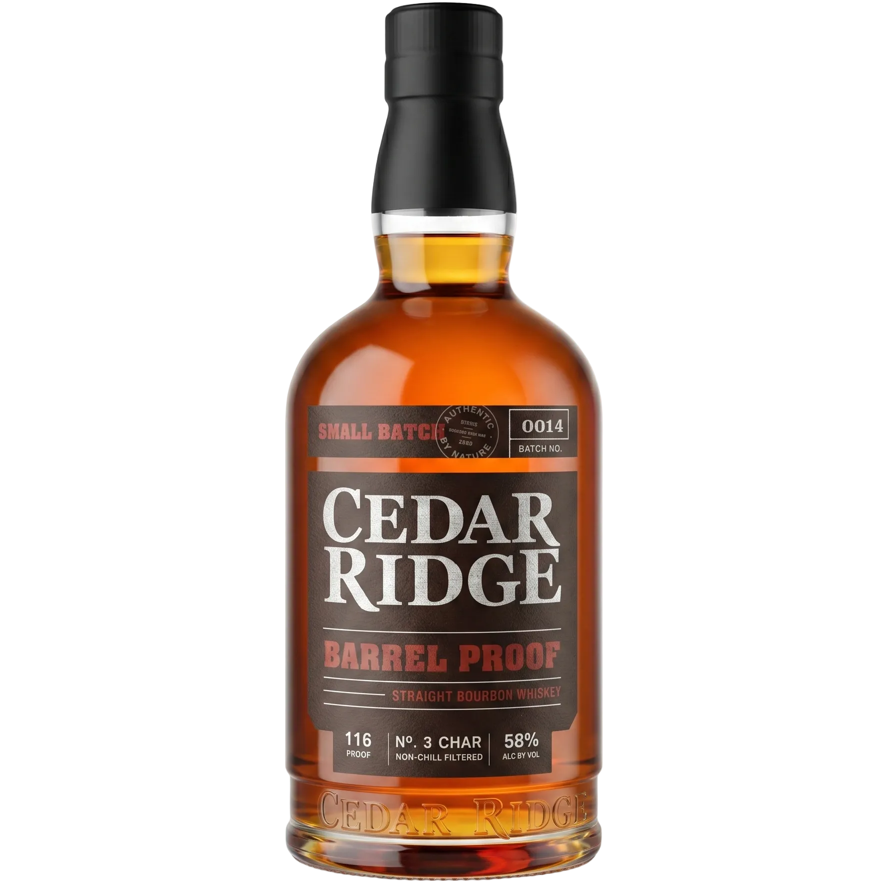 Cedar Ridge Barrel Proof Straight Bourbon Whiskey 750ml