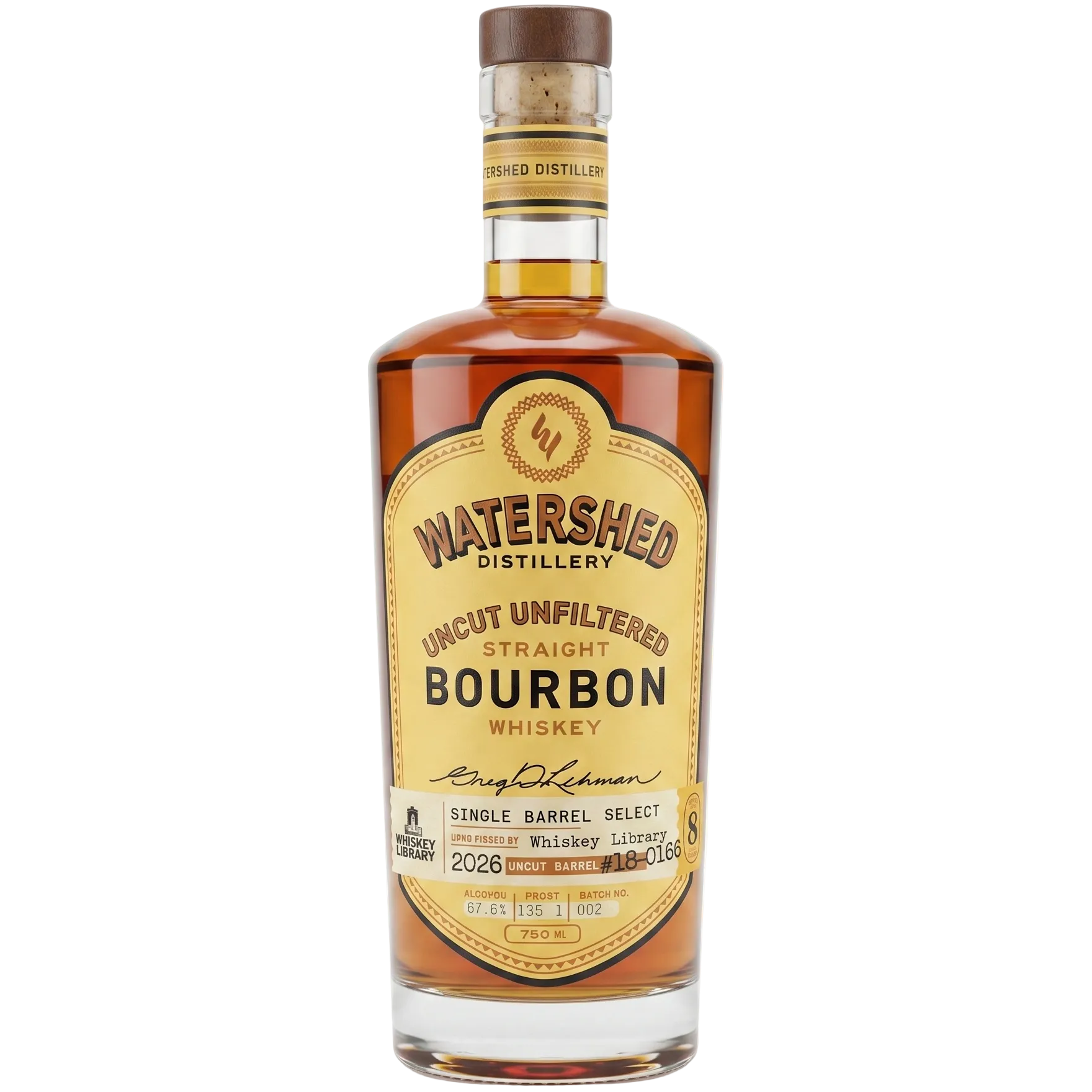 Watershed Uncut Unfiltered Whiskey Library Barrel Pick 18-0166 750ml