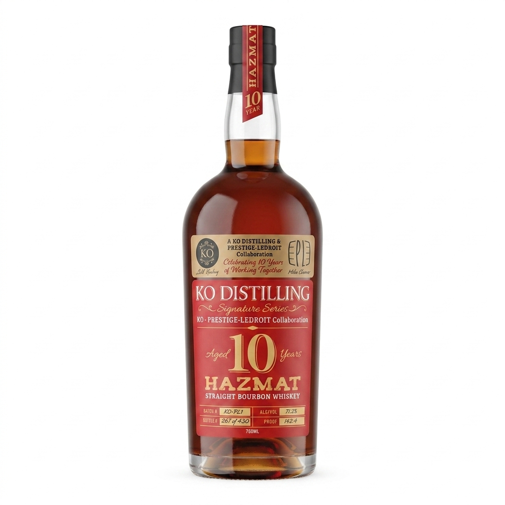 KO Distilling Signature Series 10 Year HAZMAT High Rye Bourbon 142.4 Proof 750ml