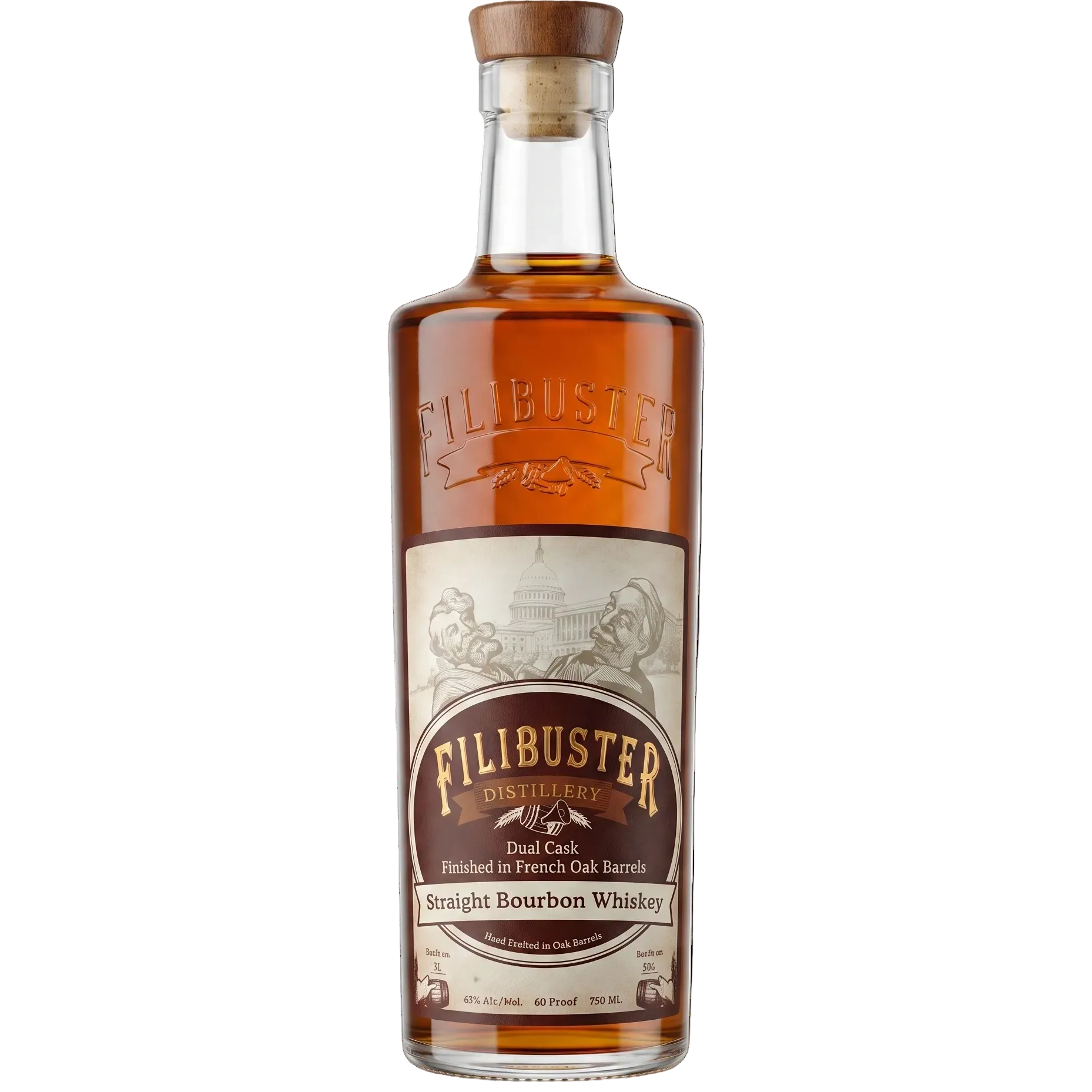 Filibuster Dual Cask Straight Bourbon Whiskey 750ml