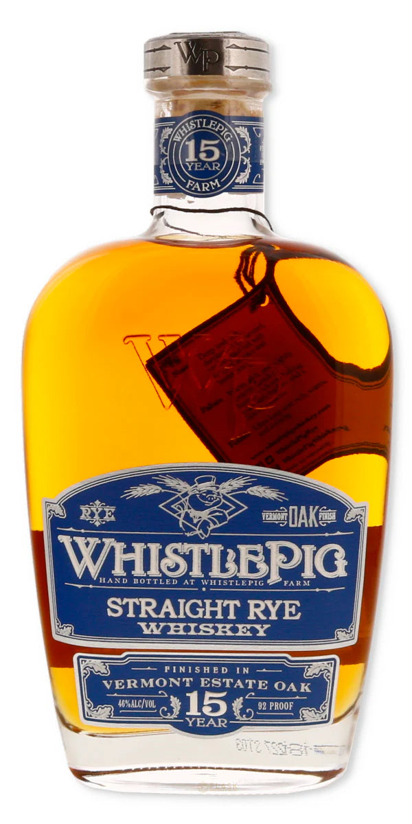 Whistlepig Straight Rye Whiskey Finished In Vermont Estate Oak 15 Year 92 Proof 750ml
