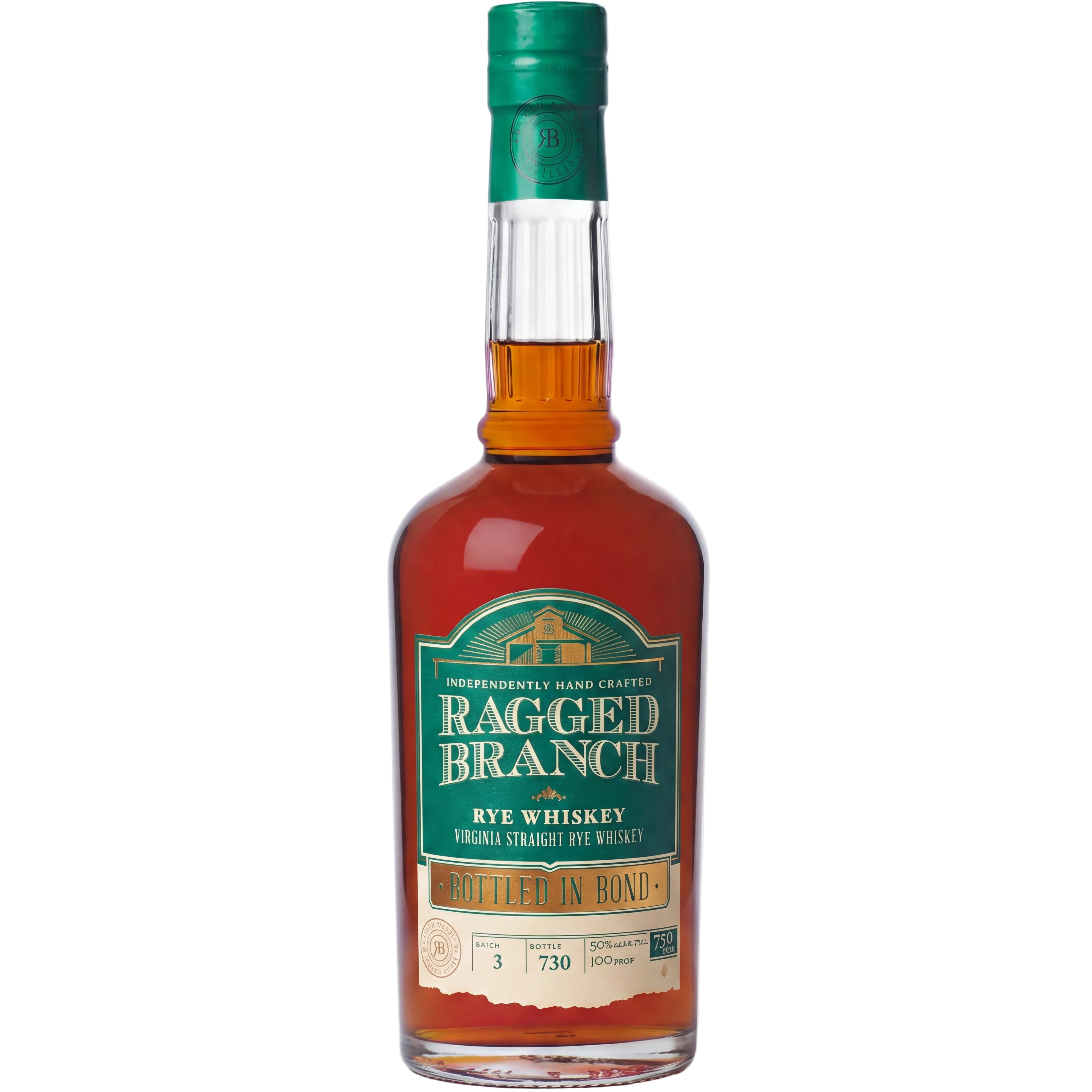 Ragged Branch Rye Whiskey Bottled in Bond 750ml