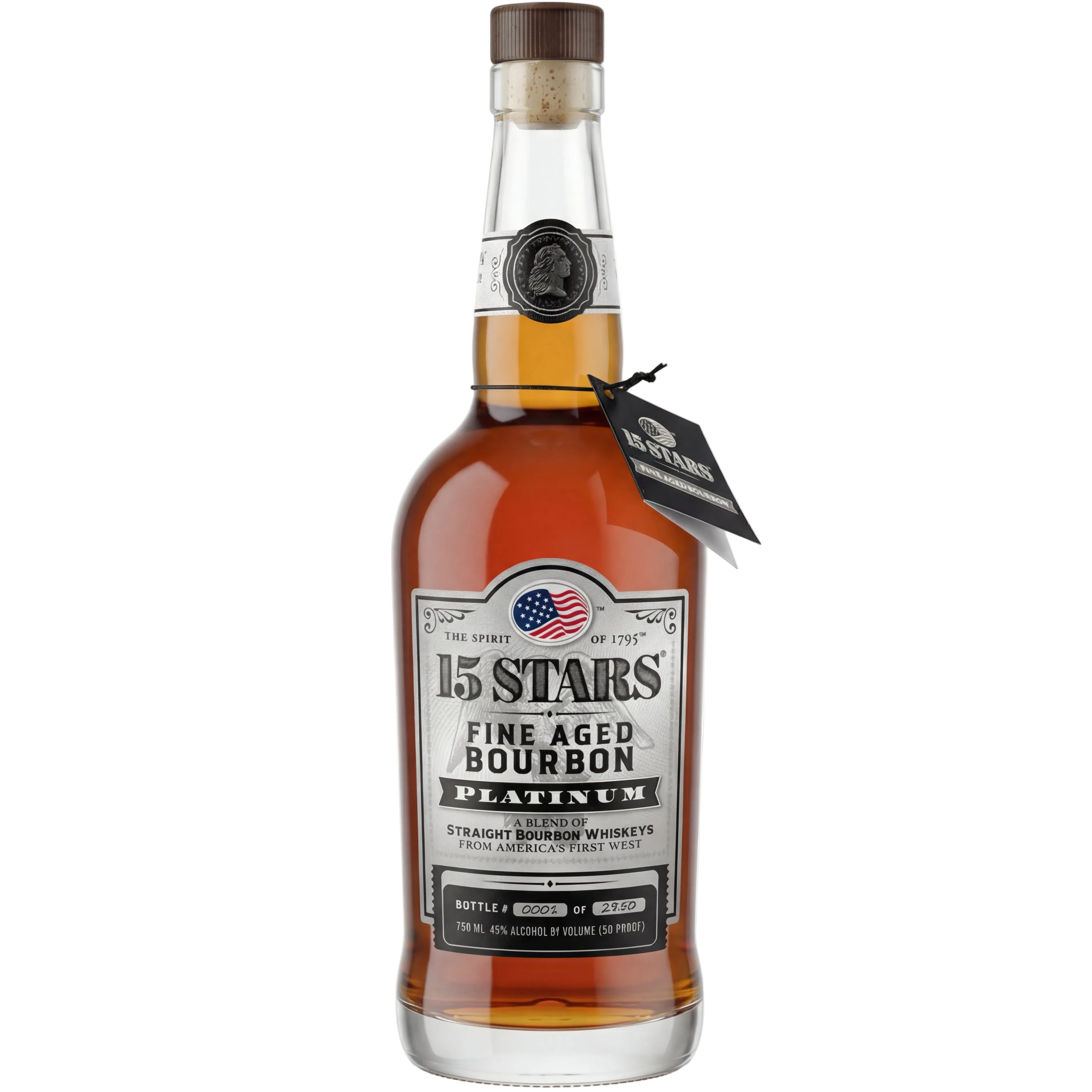 15 Stars Fine Aged Bourbon Platinum 750ml
