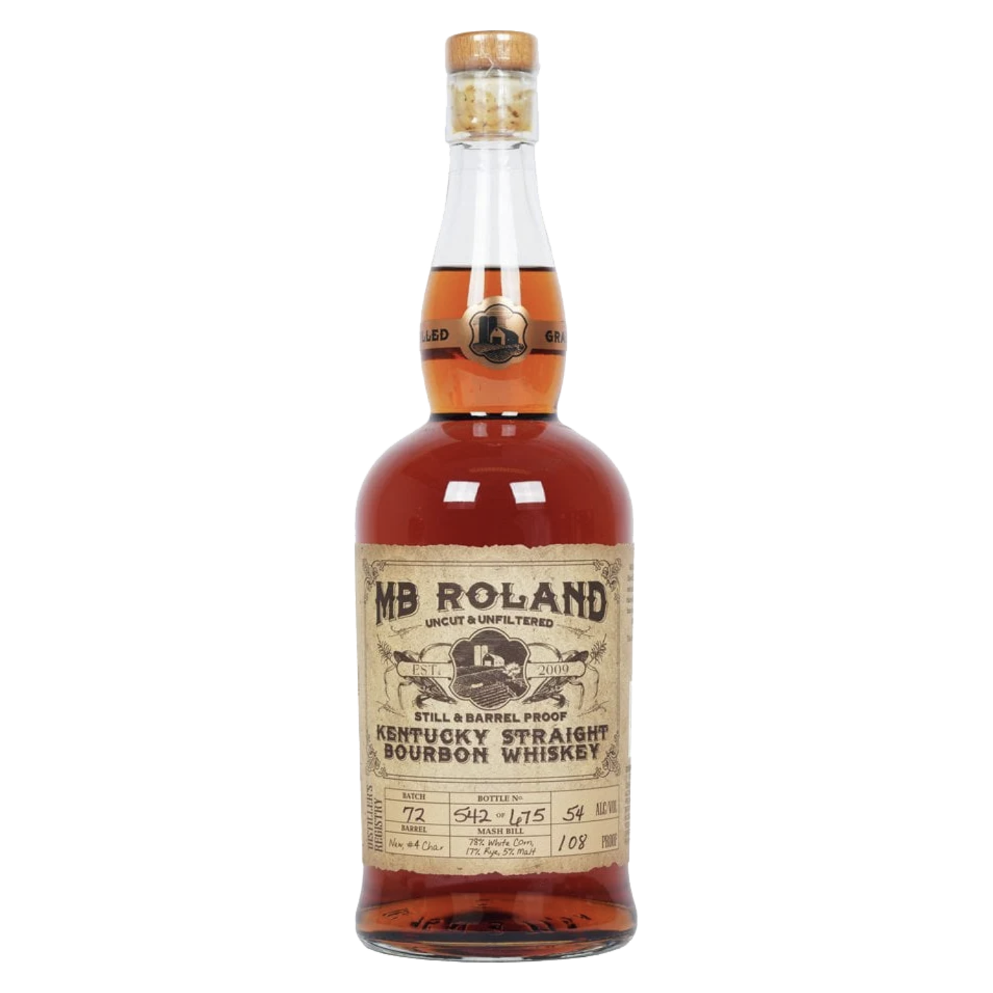 MB Roland Still & Barrel Proof Kentucky Straight Bourbon Whiskey 750ml