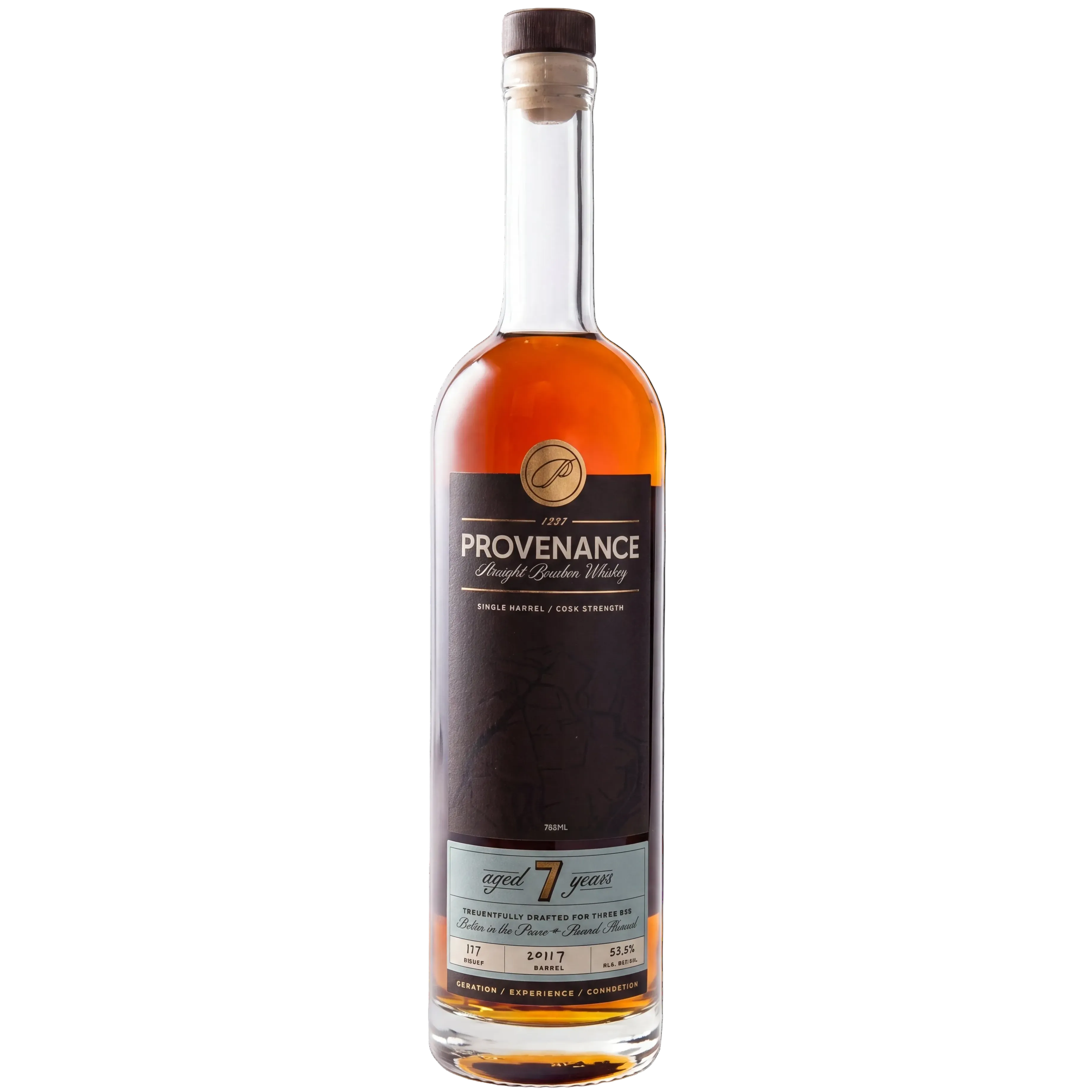 Provenance Straight Bourbon Whiskey 7 Year Single Barrel Cask Strength 750ml