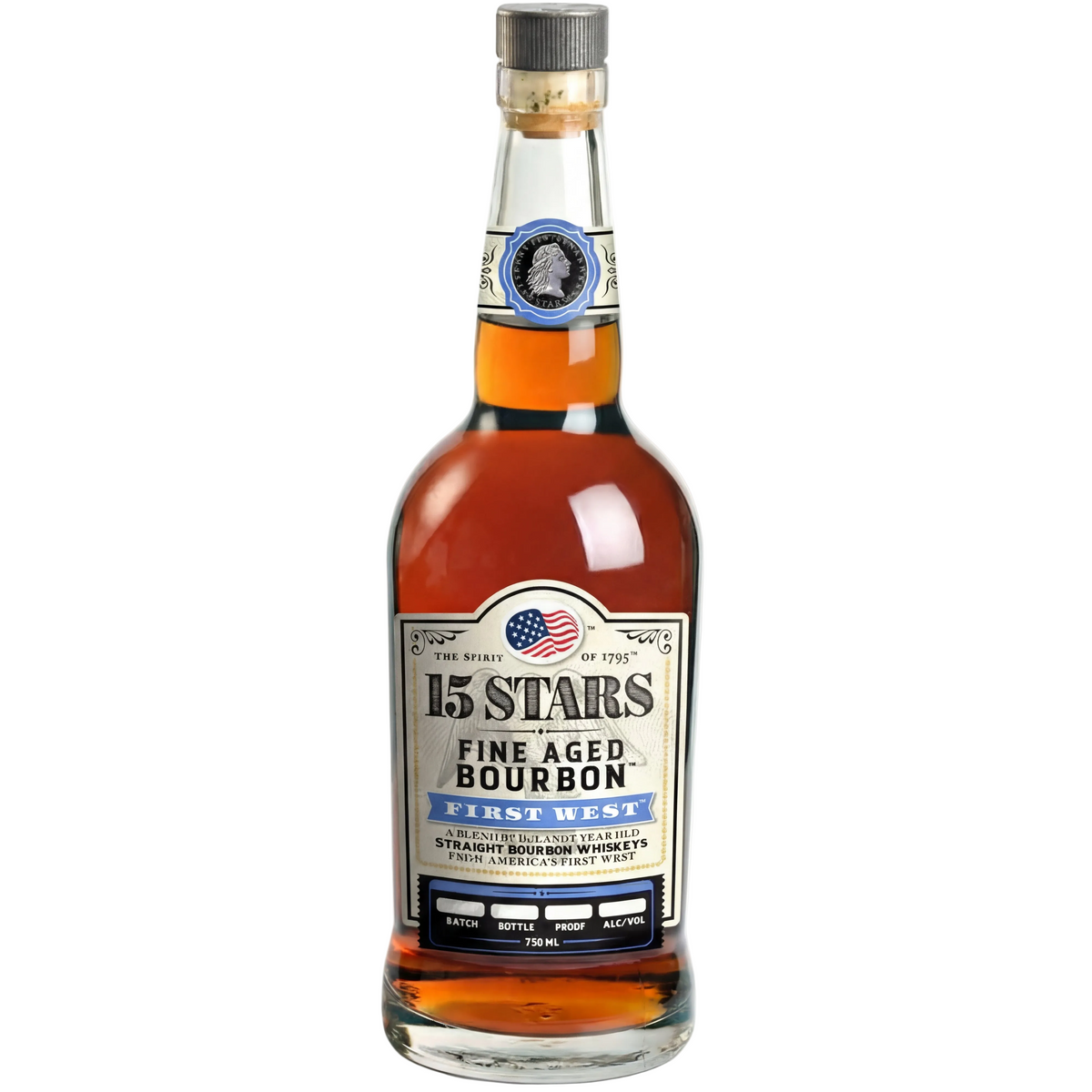 15 Stars Fine Aged Bourbon First West Bourbon 750ml