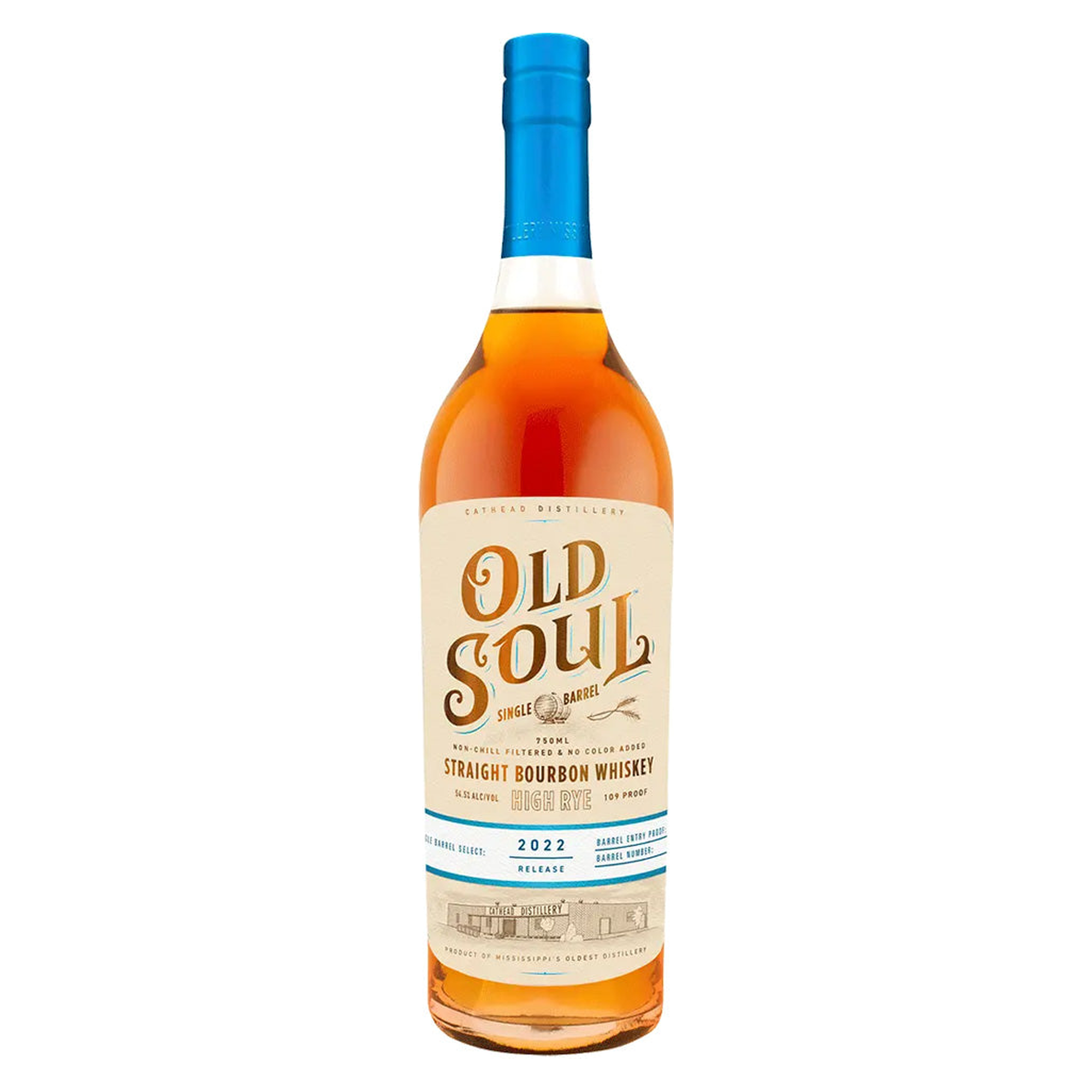 Old Soul High Rye Single Barrel Straight Bourbon Whiskey 2022 Release 750ml