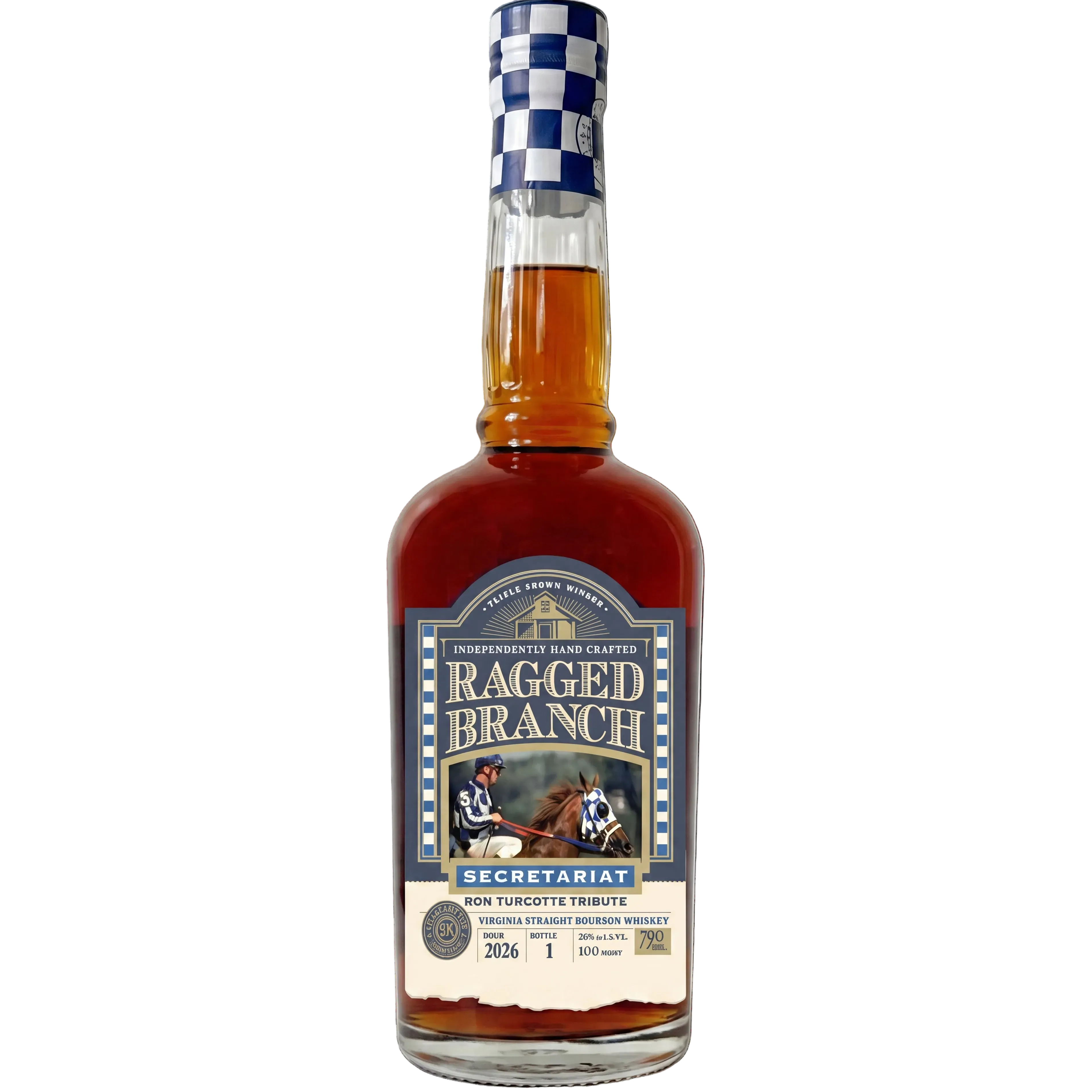 Ragged Branch Secretariat Ron Turcotte Tribute Virginia Straight Bourbon Whiskey 750ml