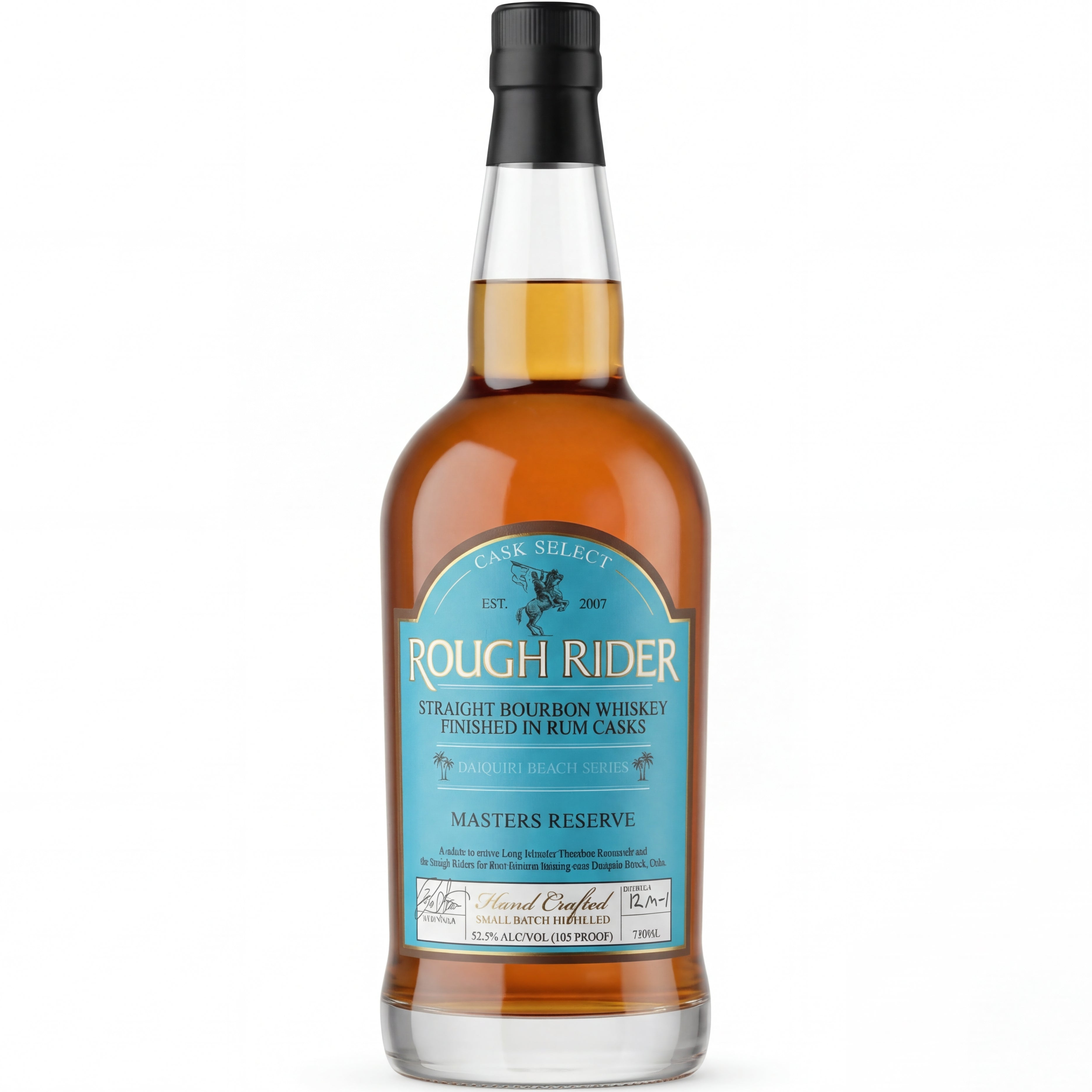 Rough Rider Masters Reserve Cask Select Straight Bourbon Whiskey Finished in Rum Casks 750ml