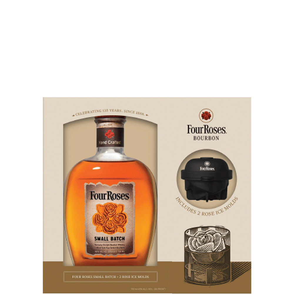 Four Roses Small Batch Bourbon with Ice Molds Gift 750ml