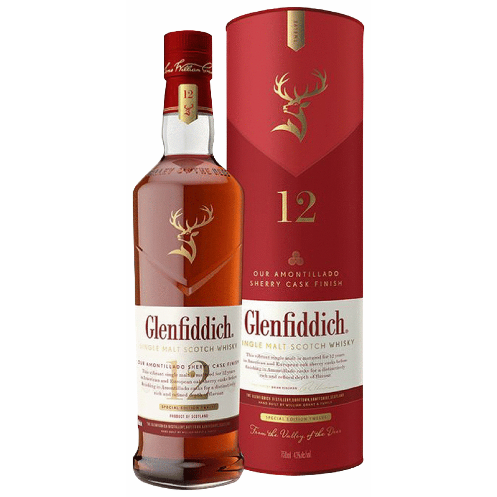 Glenfiddich 12 Year Sherry Cask Finish Scotch 750ml