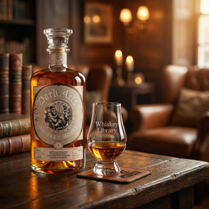 Dark Arts Whiskey House 5 Years Old Cask Strength Bourbon Finished in Toasted Mizunara Staves Whiskey Library PBJ Blend 750ml