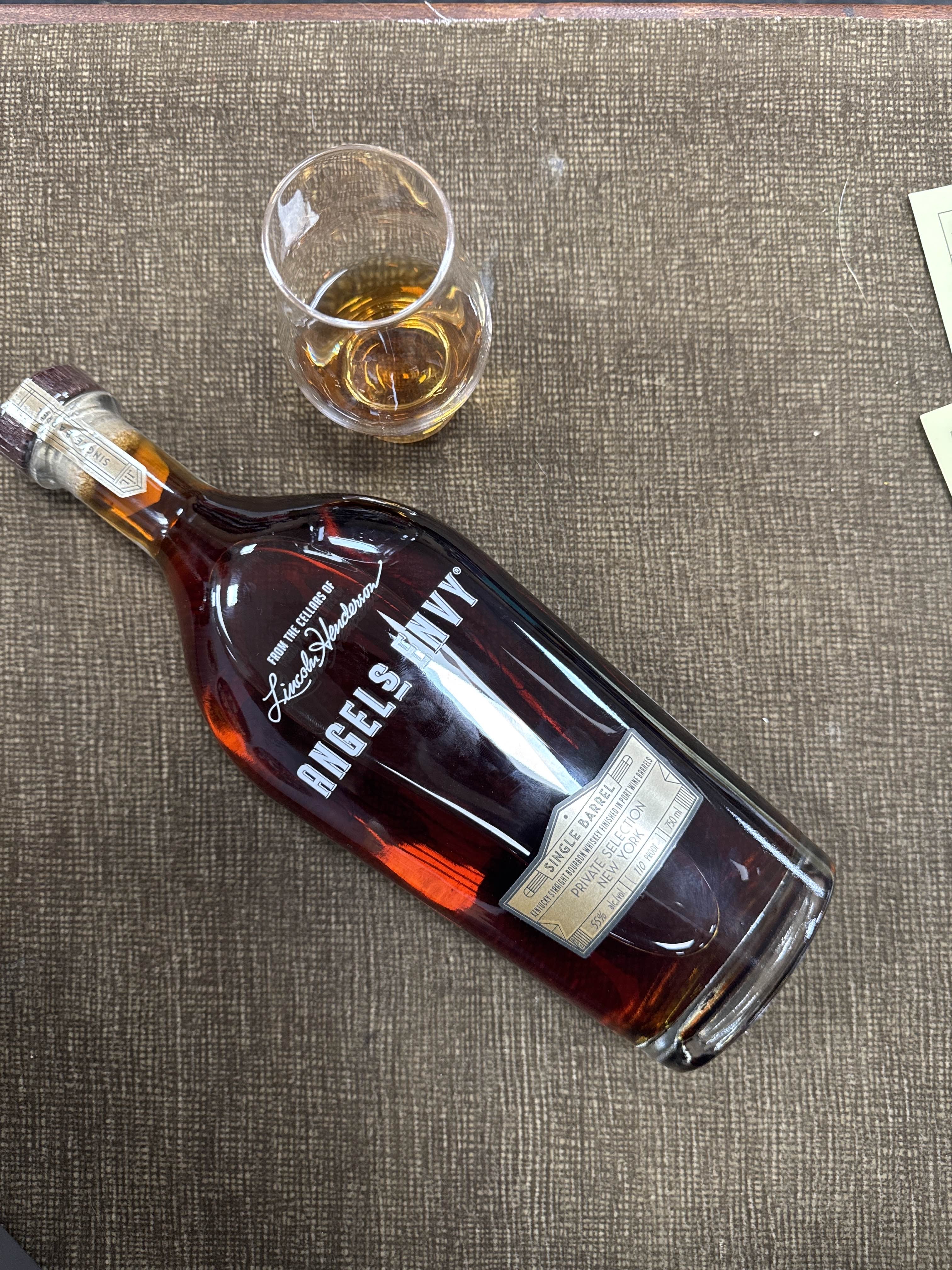 Angel's Envy Single Barrel Bourbon Finished in Port Wine Barrels 110 proof - Selected by Whiskey Library 750 ml