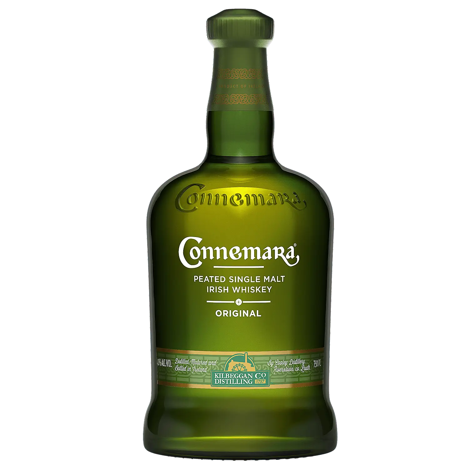 Connemara Single Malt Irish Whiskey Peated 80 750ml.