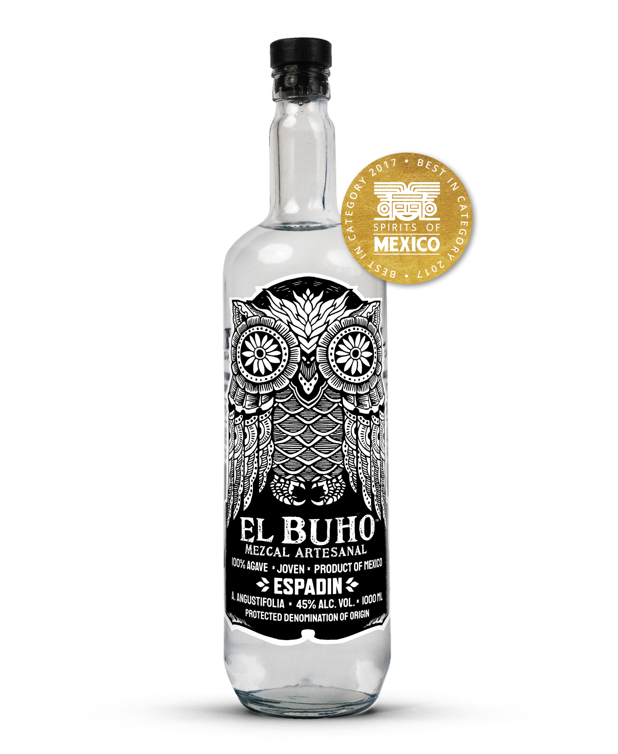 El Buho Mezcal Artesanal Joven 100 Agave 1L