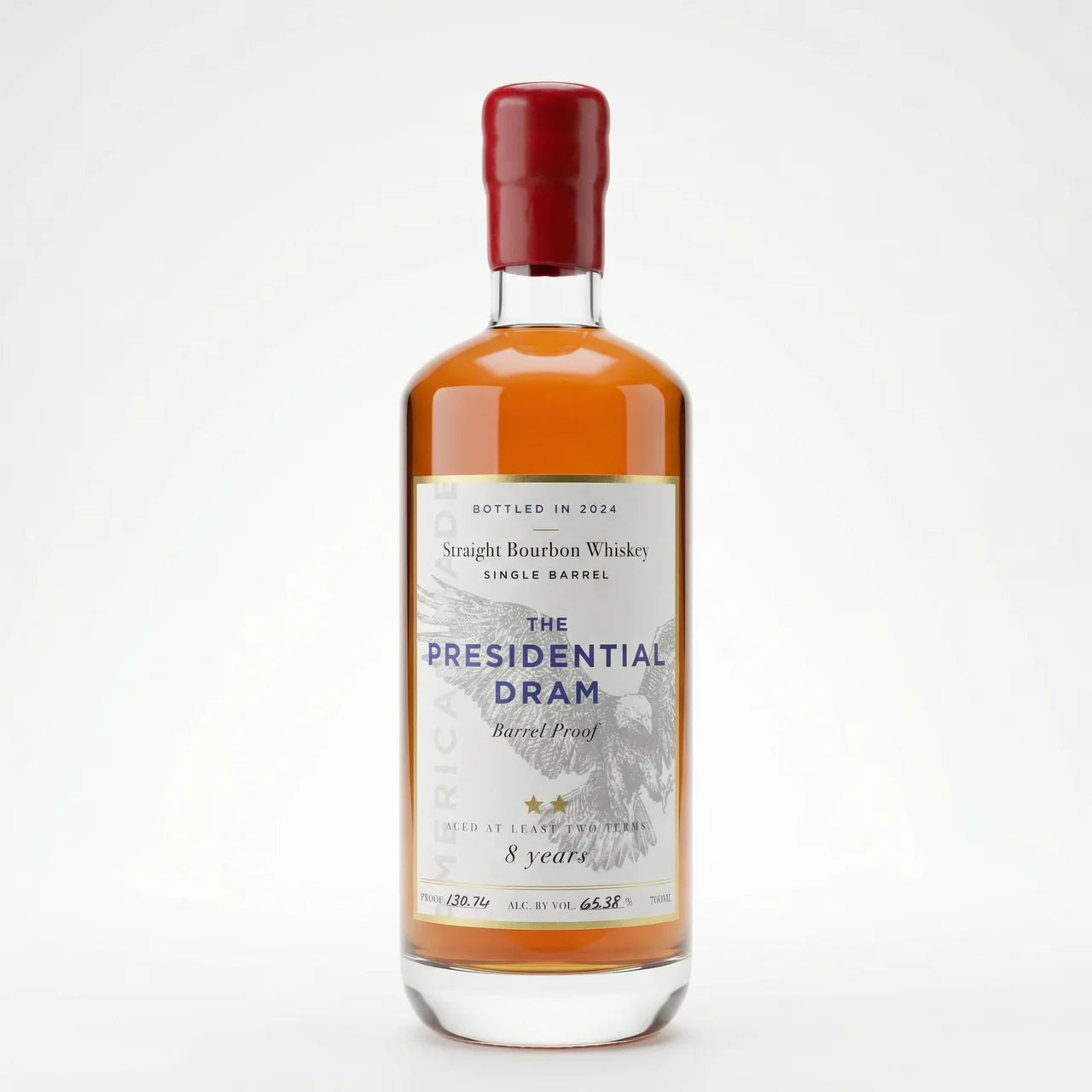 The Presidential Dram 8 Year Single Barrel Barrel Proof Straight Bourbon Whiskey 750ml