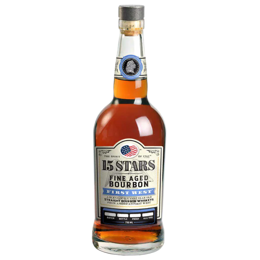 15 Stars 6 Years Old First West Fine Aged Bourbon Straight Bourbon Whiskey 750ml