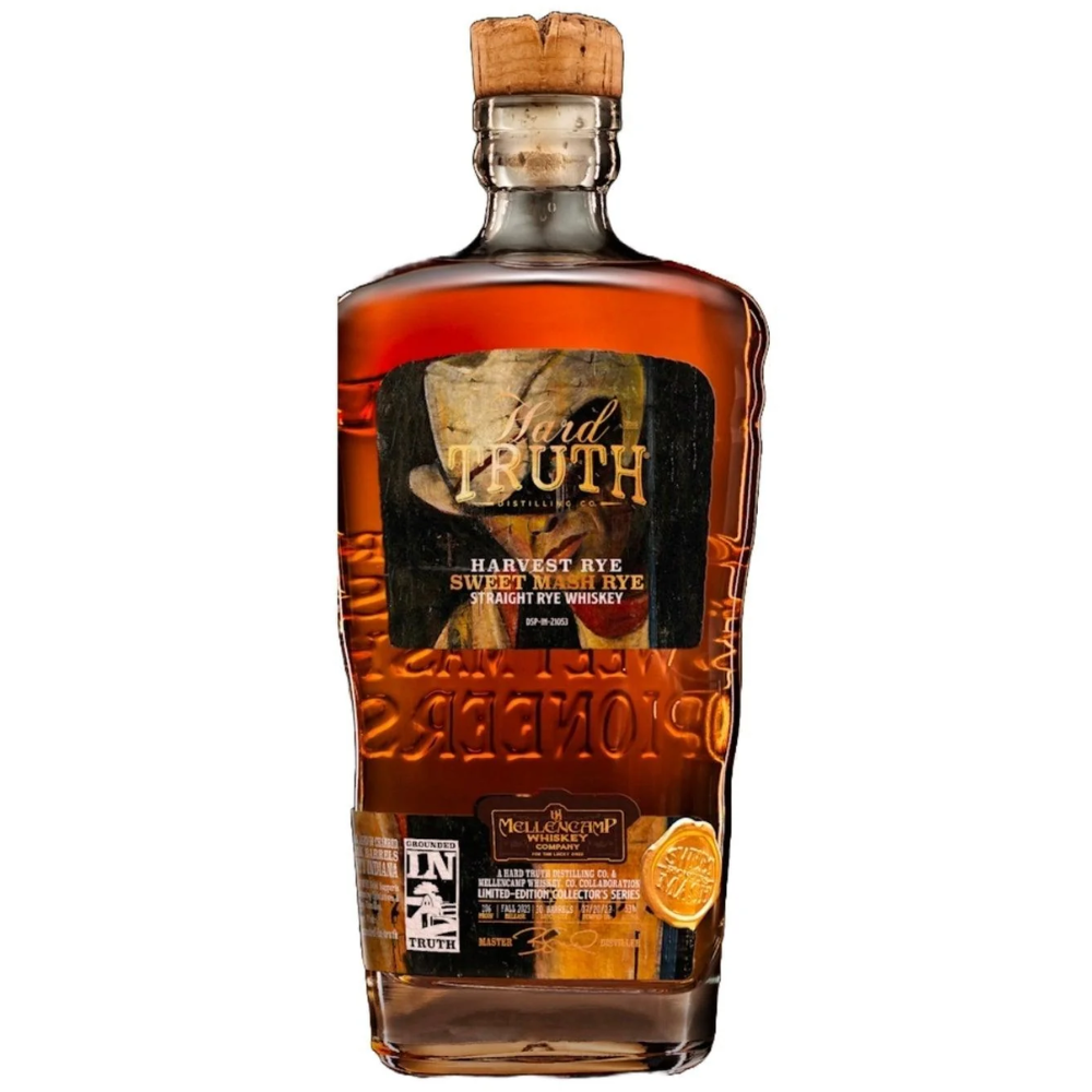 Hard Truth Straight Rye Whiskey Harvest Sweet Mash Melencamp Collectors Series 106 Proof 750ml