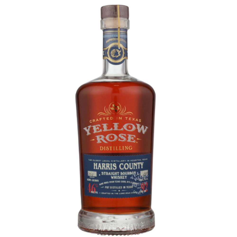 Yellow Rose Distilling Straight Bourbon Whiskey Harris County Pot Distilled 92 Proof 750ml