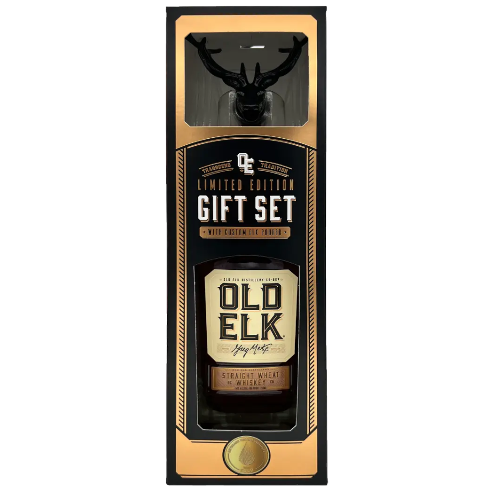 Old Elk Straight Wheat Whiskey 5 Year With Elk Pourer 100 Proof 750ml