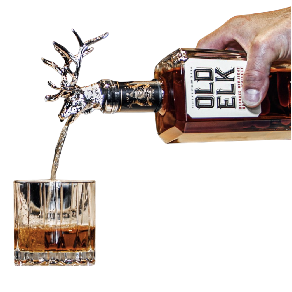 Old Elk Straight Wheat Whiskey 5 Year With Elk Pourer 100 Proof 750ml