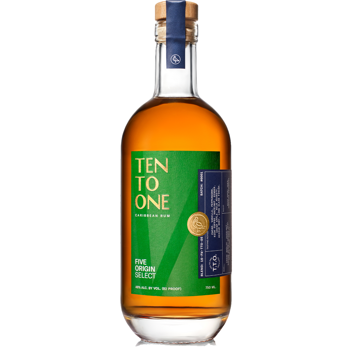 Ten to One Five Origin Select Rum 750ml