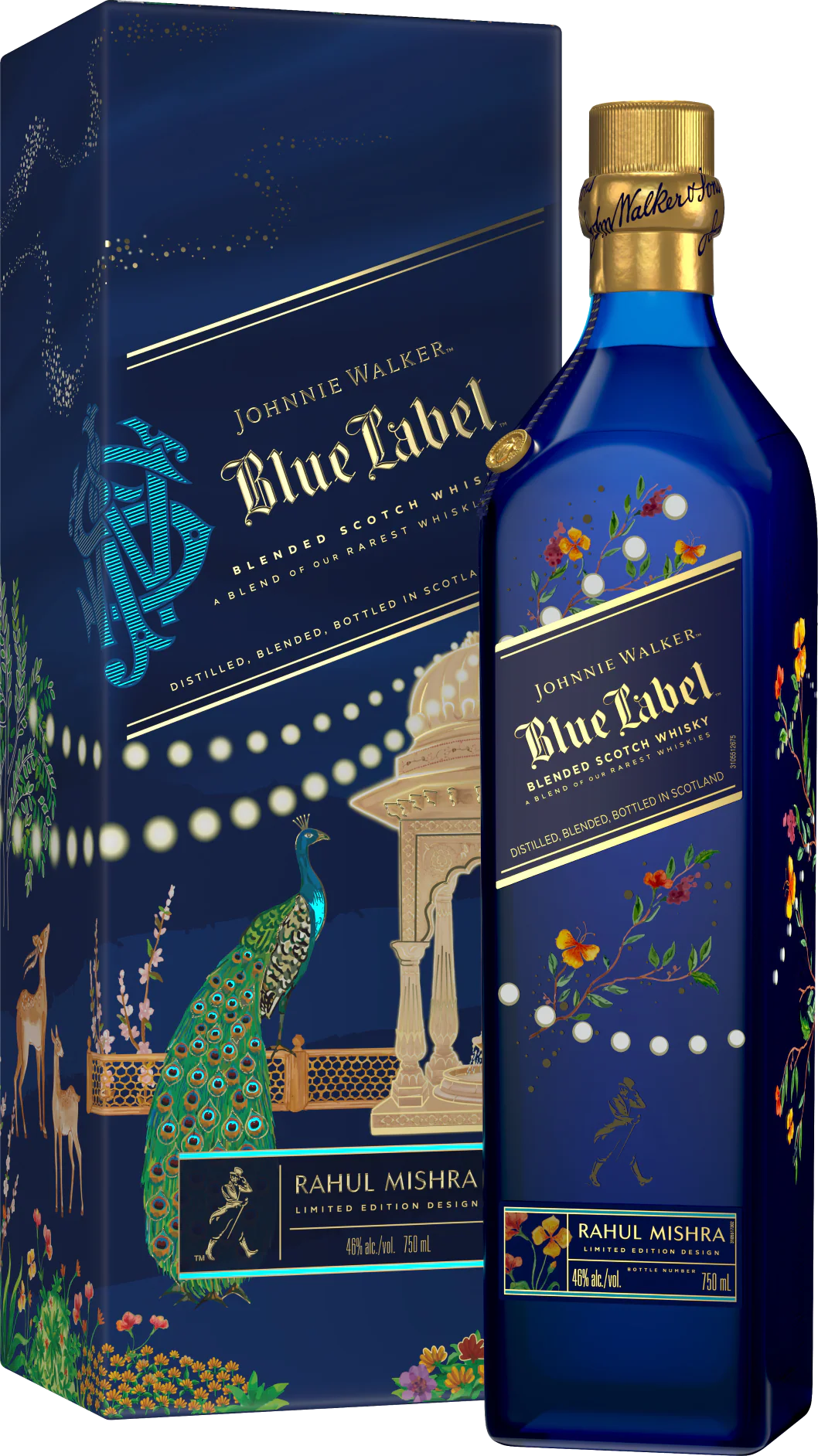 Johnnie Walker Blue Diwali Rahul Mishra Limited Edition Blended Scotch 750ml
