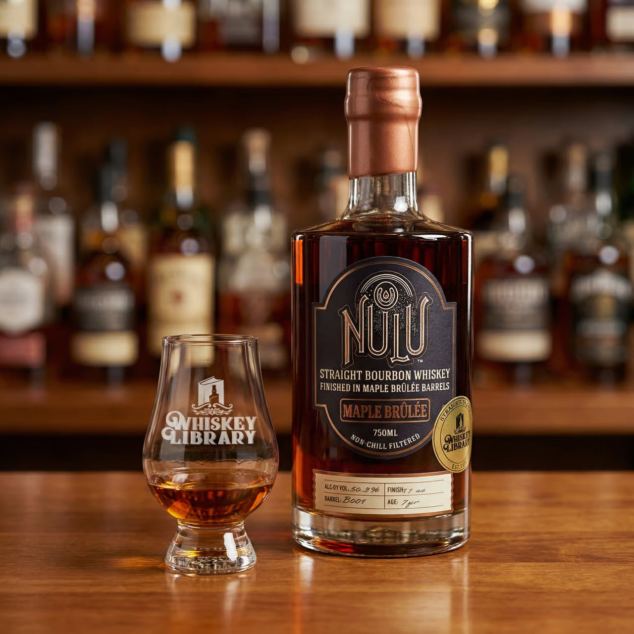 Nulu Maple Brûlée Kentucky Straight Bourbon 750ml - Whiskey Library Barrel Pick B601