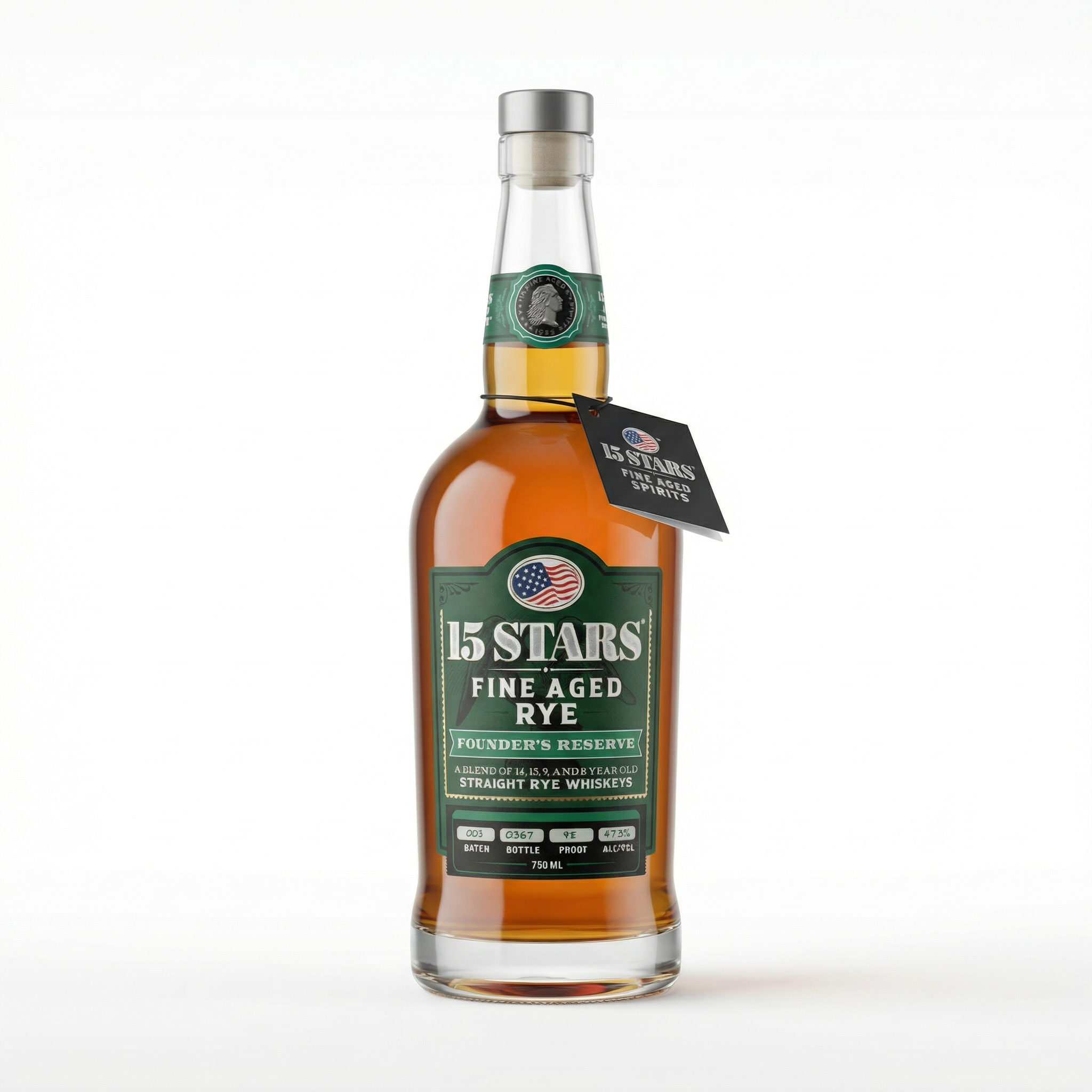 15 Stars Fine Aged Rye Founder's Reserve 750ml