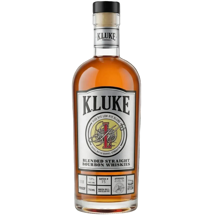 K.LUKE Whiskey Company Batch #15 Barrel Strength Bourbon 750ml