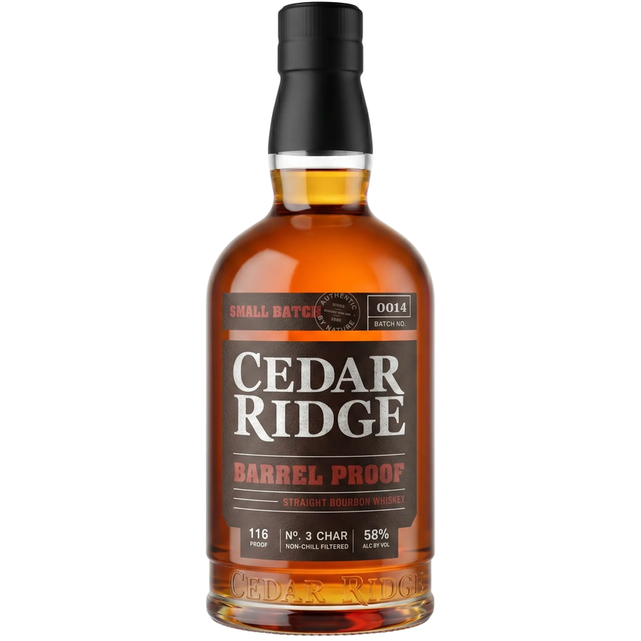 Cedar Ridge Barrel Proof Straight Bourbon Whiskey 750ml