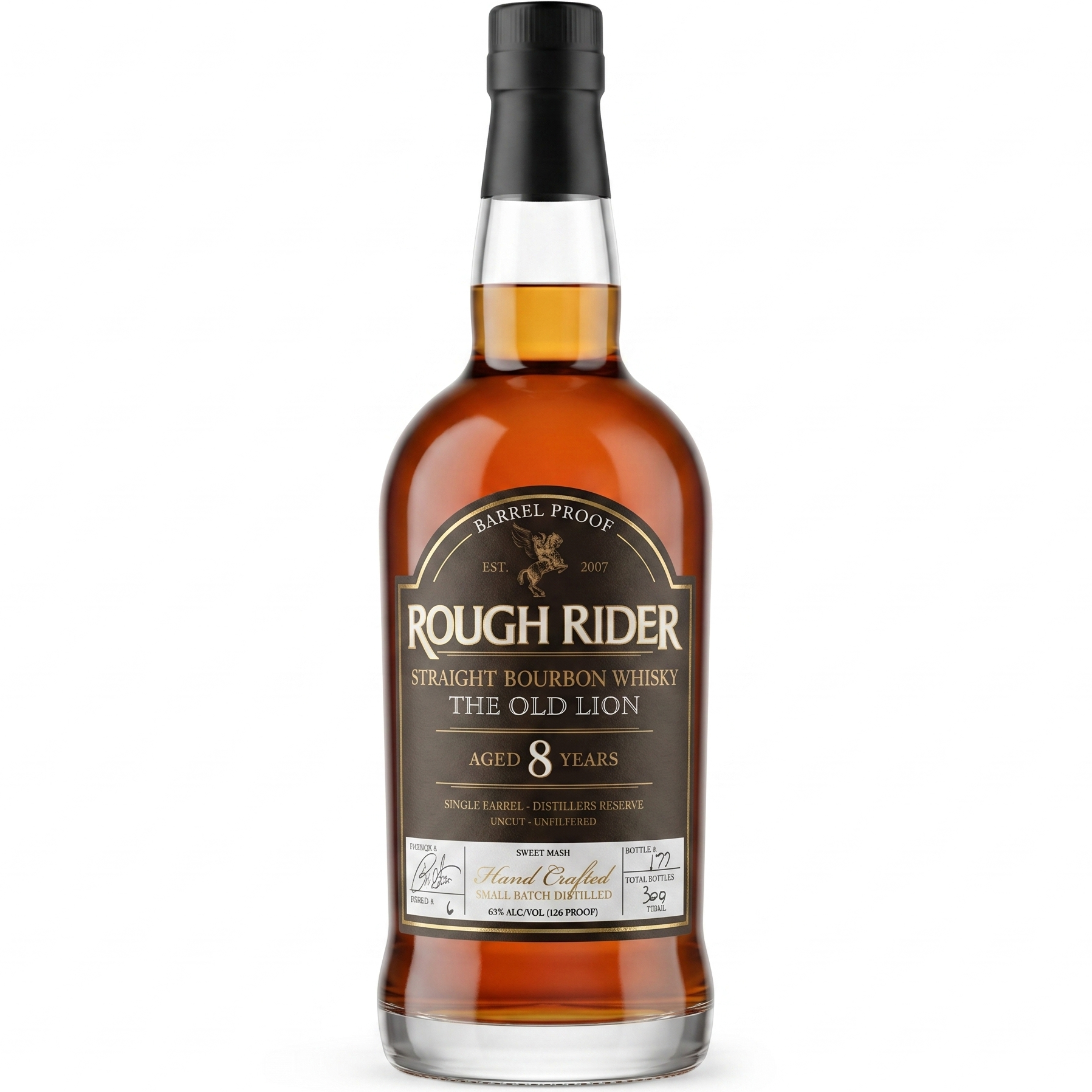 Rough Rider The Old Lion 8 Year Old Straight Bourbon Whiskey 750ml