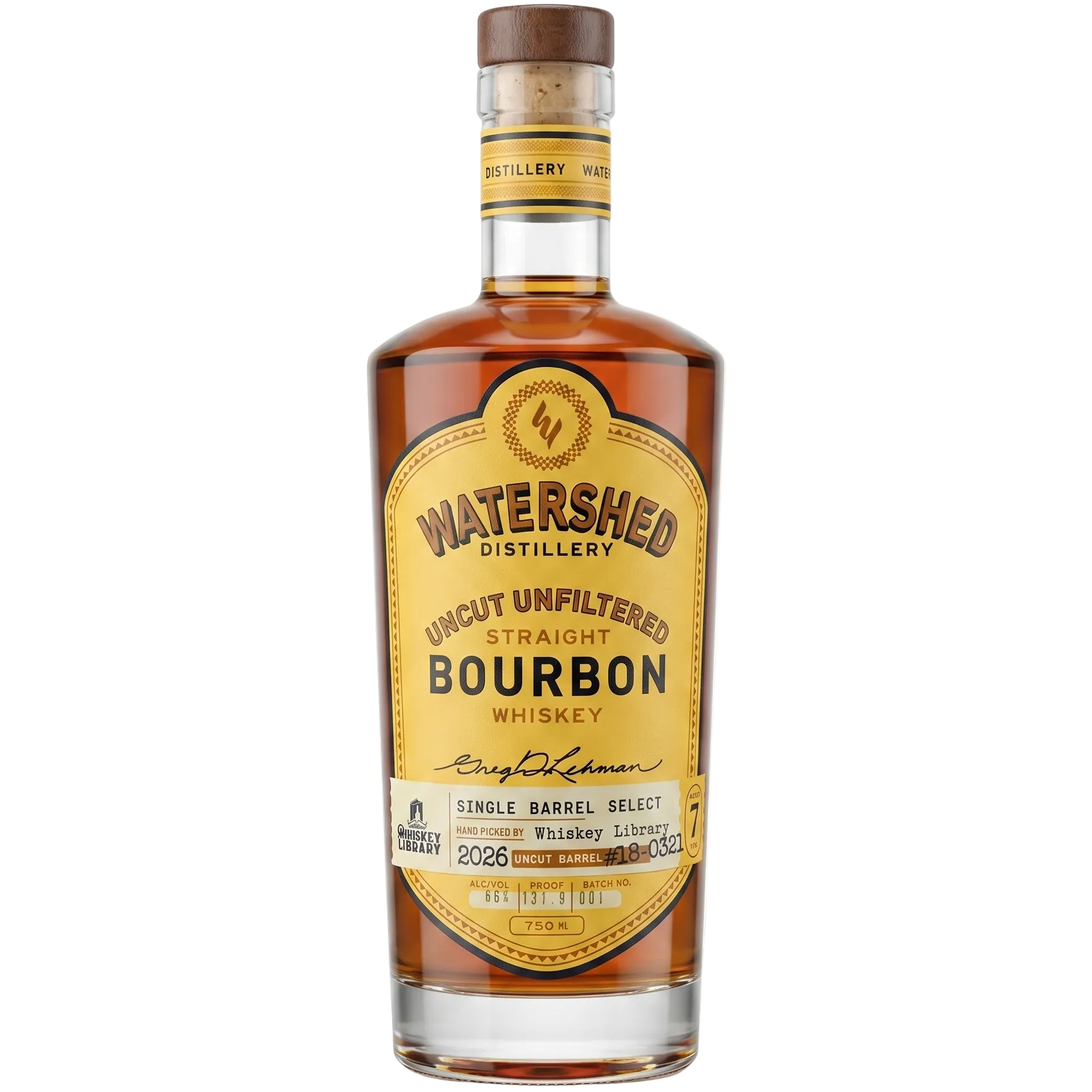 Watershed Uncut Unfiltered Whiskey Library Barrel Pick 18-0321 750ml
