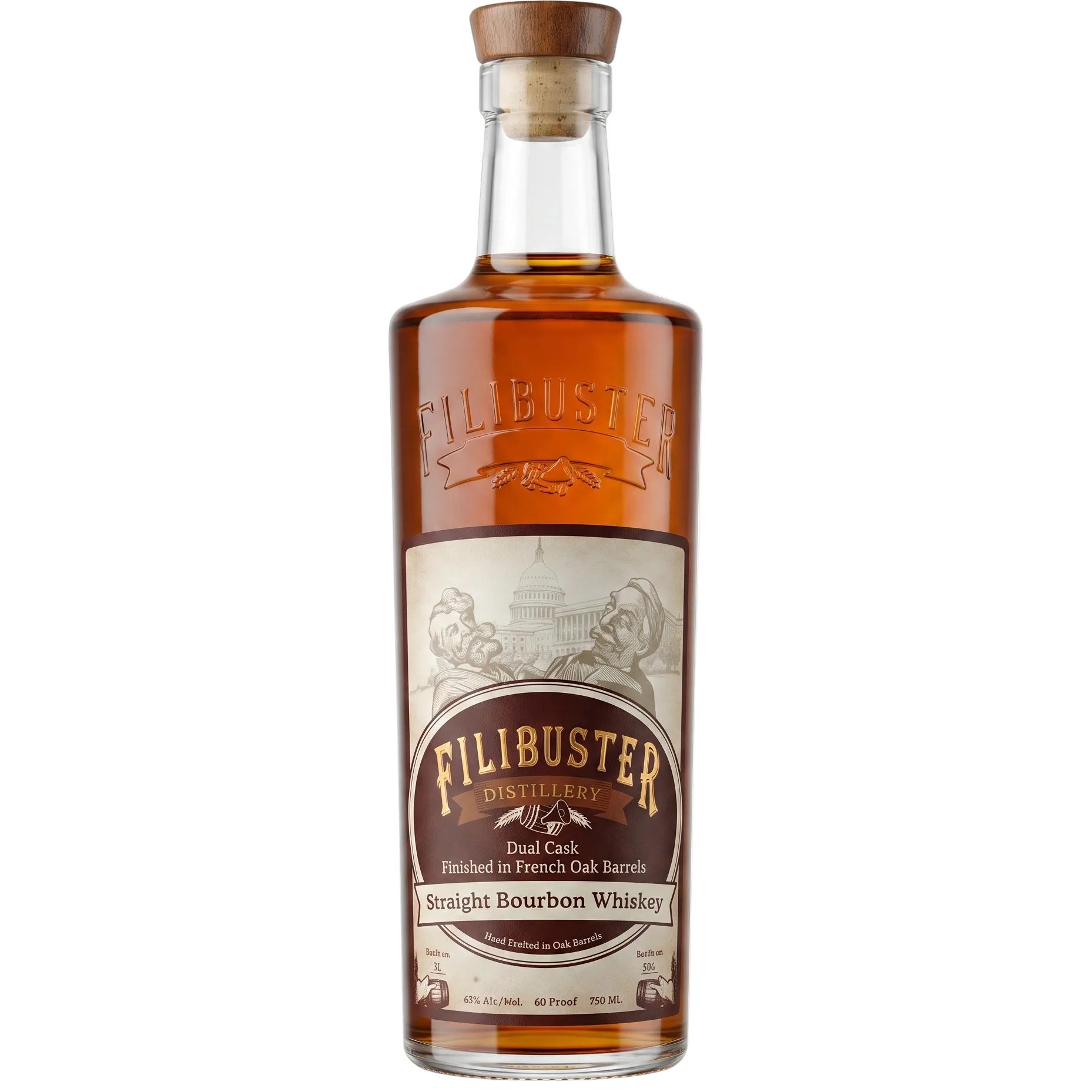 Filibuster Dual Cask Straight Bourbon Whiskey 750ml