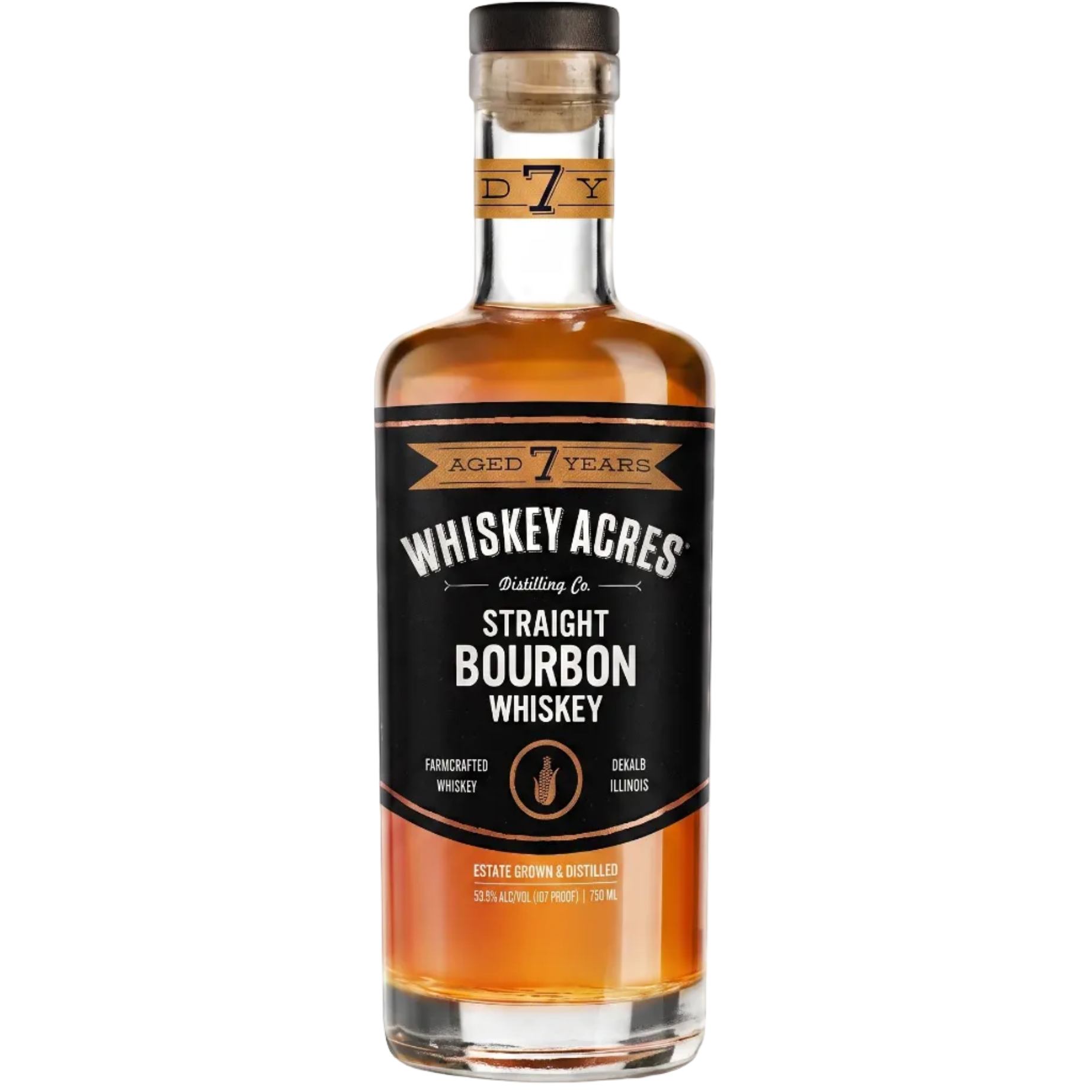 Whiskey Acres 7 Year Bourbon Whiskey 107 proof 750ml