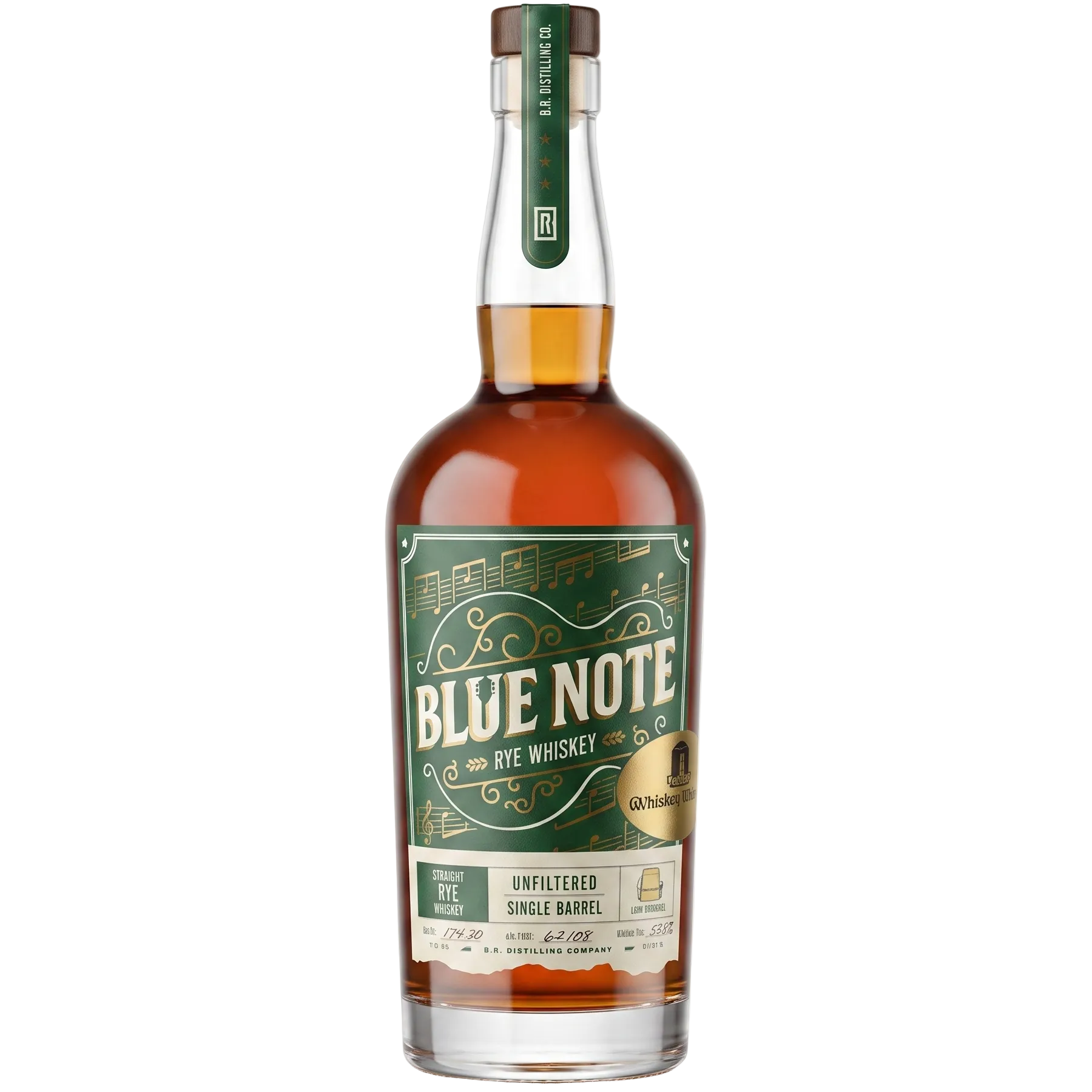 Blue Note Rye Whiskey Unfiltered Single Barrel 750ml